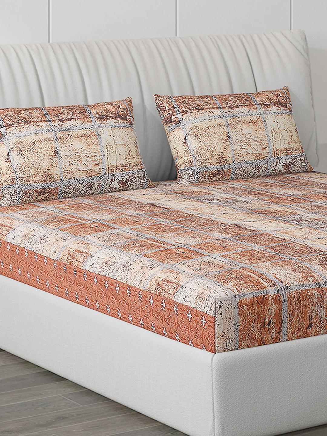 120 GSM Polyester Double Bed Bedsheet with 2 Pillow Covers - Updated - Updated - Image 5