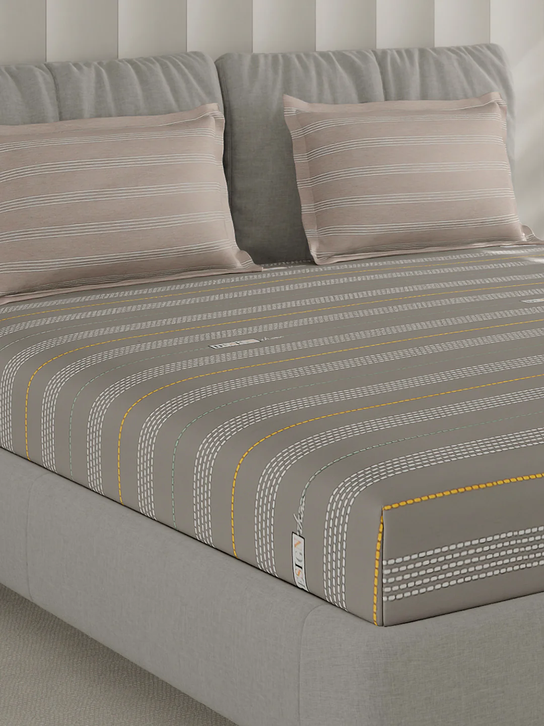 210 TC Cotton Double Bed 1 Bedsheet with 2 Pillow Covers (Ramona)