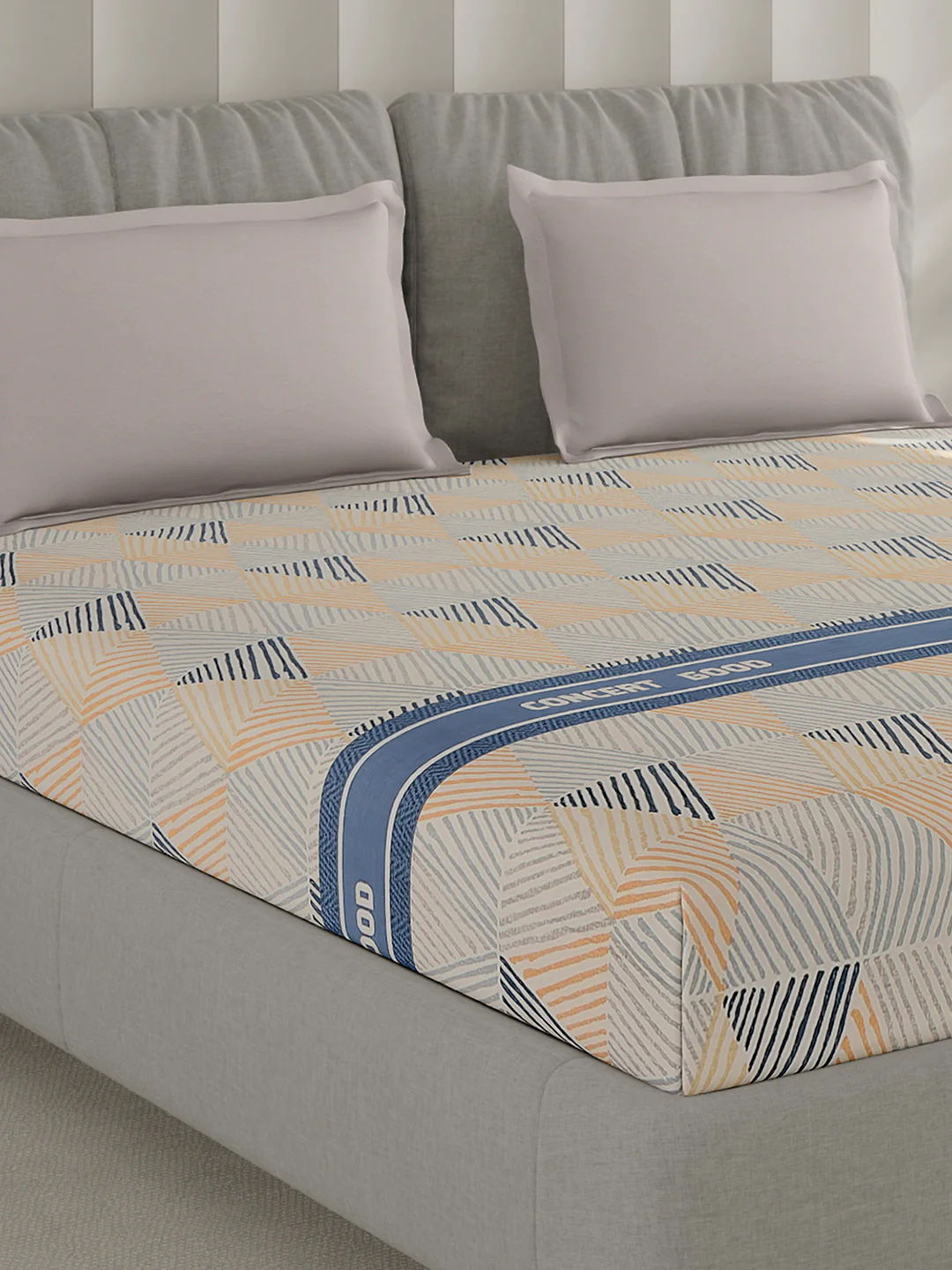 210 TC Cotton Double Bed 1 Bedsheet with 2 Pillow Covers (Ramona)