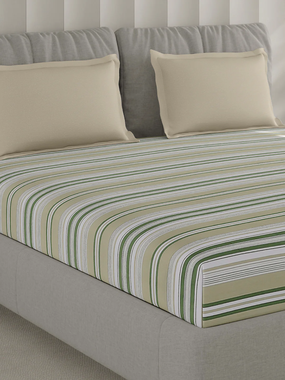 210 TC Cotton Double Bed 1 Bedsheet with 2 Pillow Covers (Ramona)