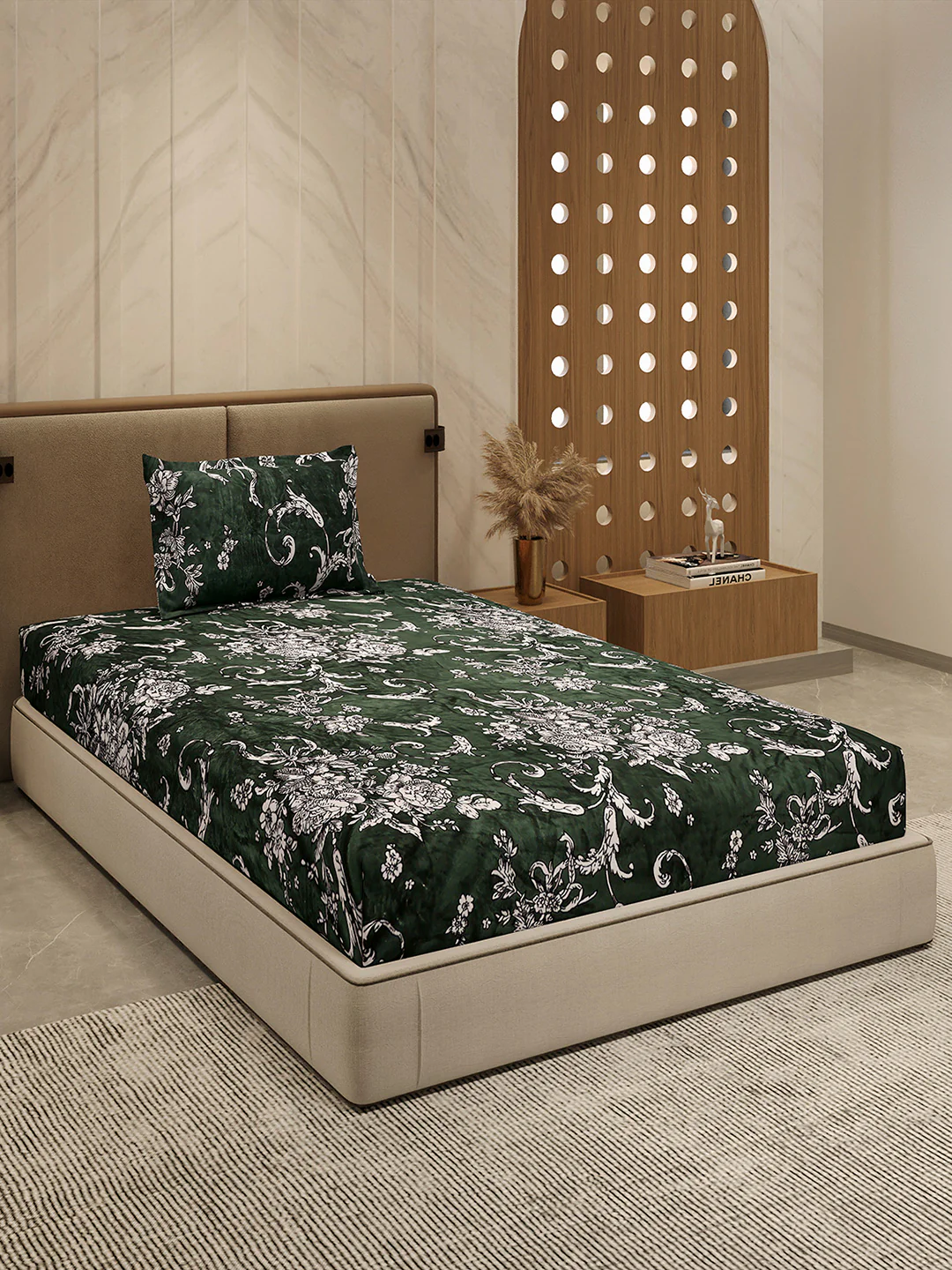 264 GSM 100% Polyester Single Bed 1 Bedsheet with 1 Pillow Cover (Nixie Piece) - Image 4