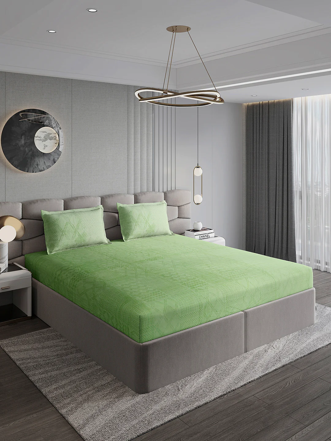 267 GSM 100% Polyester King Bed 1 Bedsheet with 2 Pillow Cover (Master Piece) - Image 4