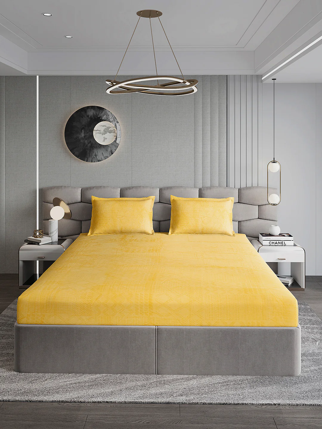 267 GSM 100% Polyester King Bed 1 Bedsheet with 2 Pillow Cover (Master Piece) - Image 2