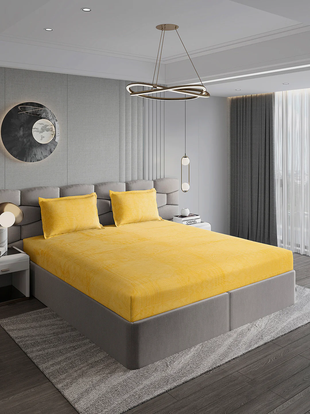 267 GSM 100% Polyester King Bed 1 Bedsheet with 2 Pillow Cover (Master Piece) - Image 4