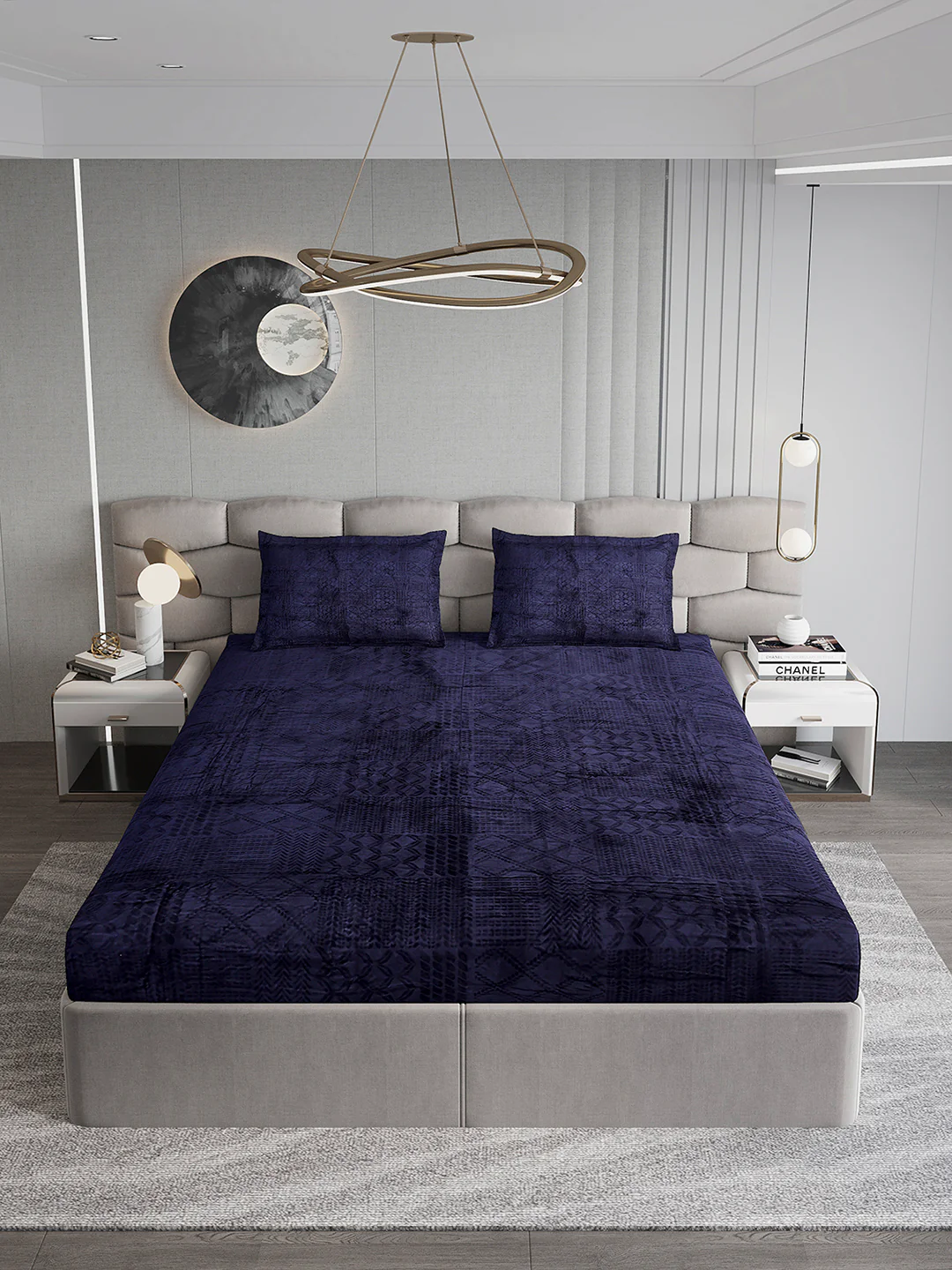 267 GSM 100% Polyester King Bed 1 Bedsheet with 2 Pillow Cover (Master Piece) - Image 3