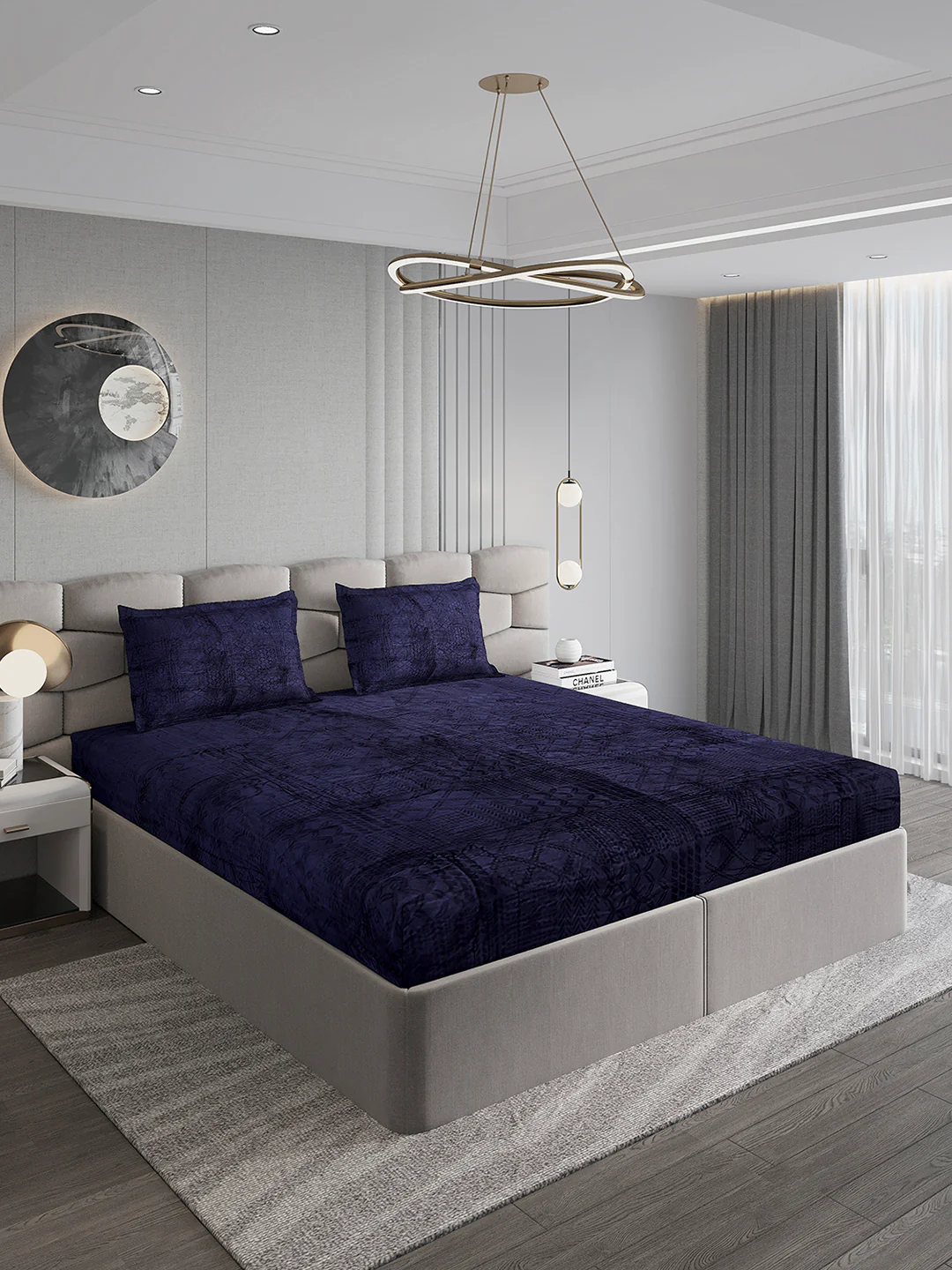 267 GSM 100% Polyester King Bed 1 Bedsheet with 2 Pillow Cover (Master Piece) - Image 4