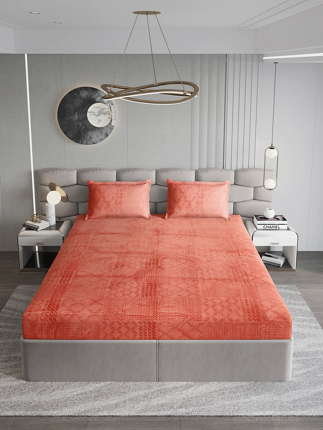 267 GSM 100% Polyester King Bed 1 Bedsheet with 2 Pillow Cover (Master Piece) - Image 3