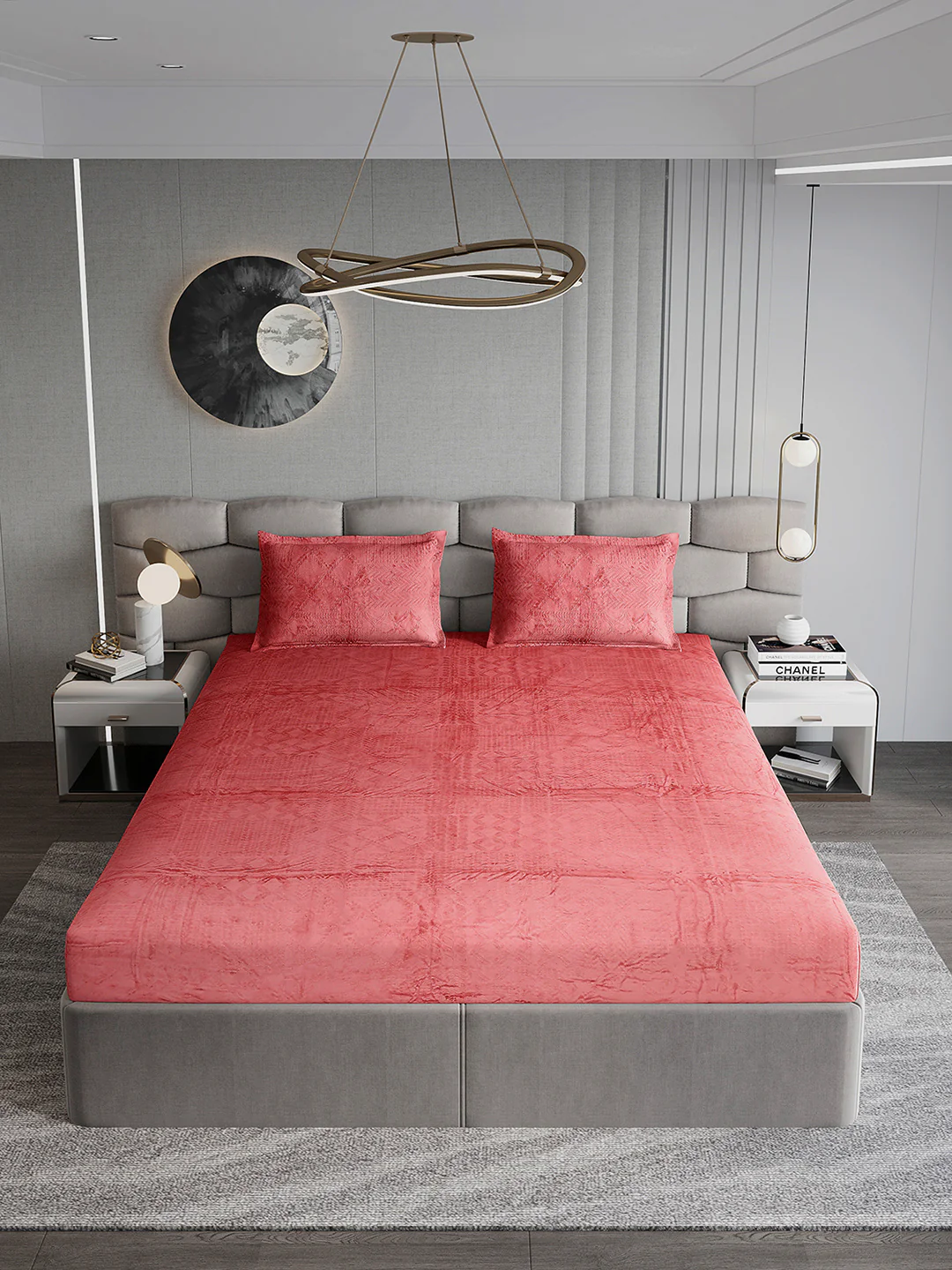 267 GSM 100% Polyester King Bed 1 Bedsheet with 2 Pillow Cover (Master Piece) - Image 3