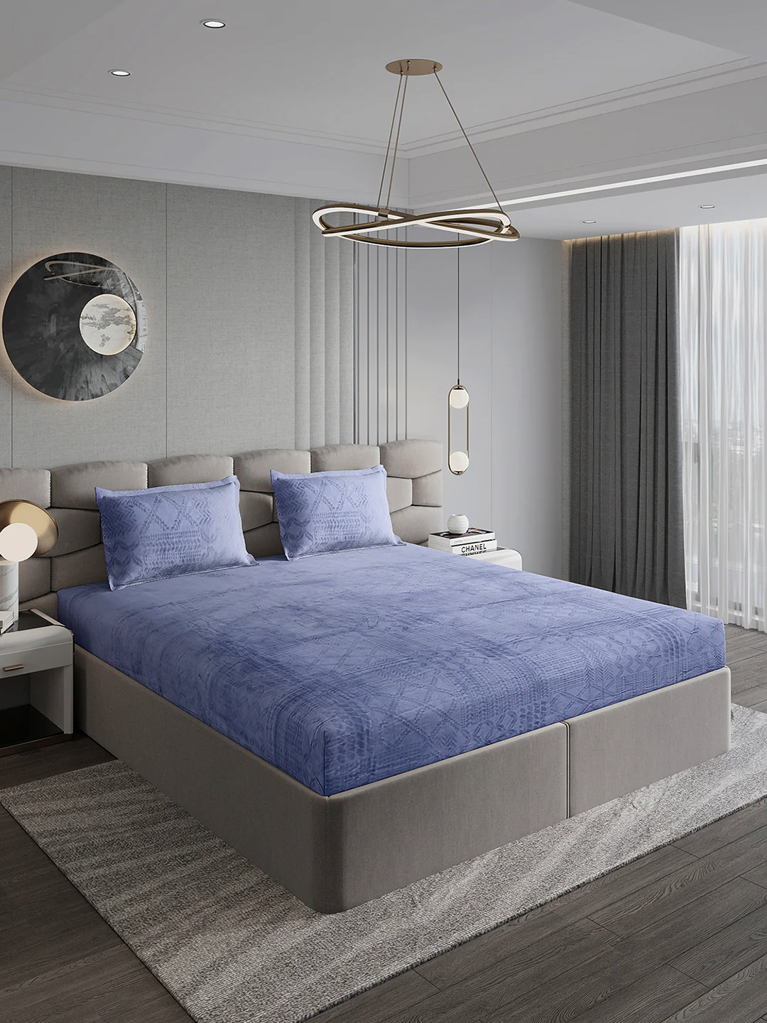 267 GSM 100% Polyester King Bed 1 Bedsheet with 2 Pillow Cover (Master Piece) - Image 4