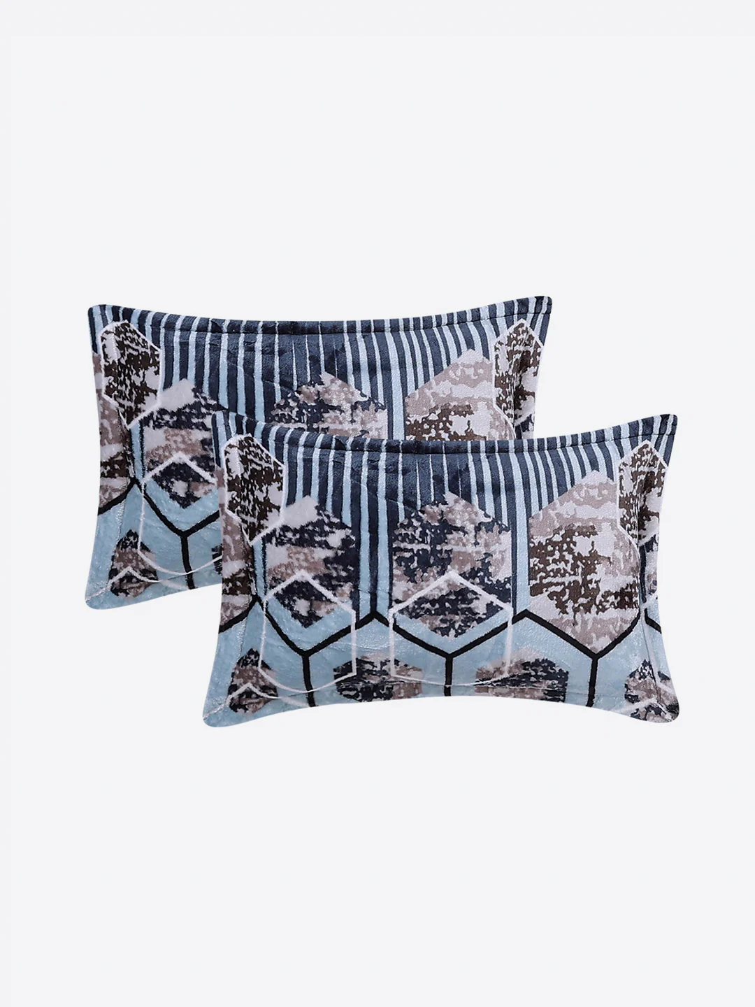 374 GSM 100% Polyester Double Bed 1 Bedsheet with 2 Pillow Cover (Impression) - Image 7
