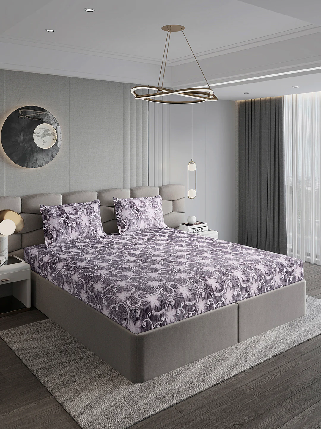 393 GSM 100% Polyester King Bed 1 Bedsheet with 2 Pillow Cover (Golden Choice) - Image 4