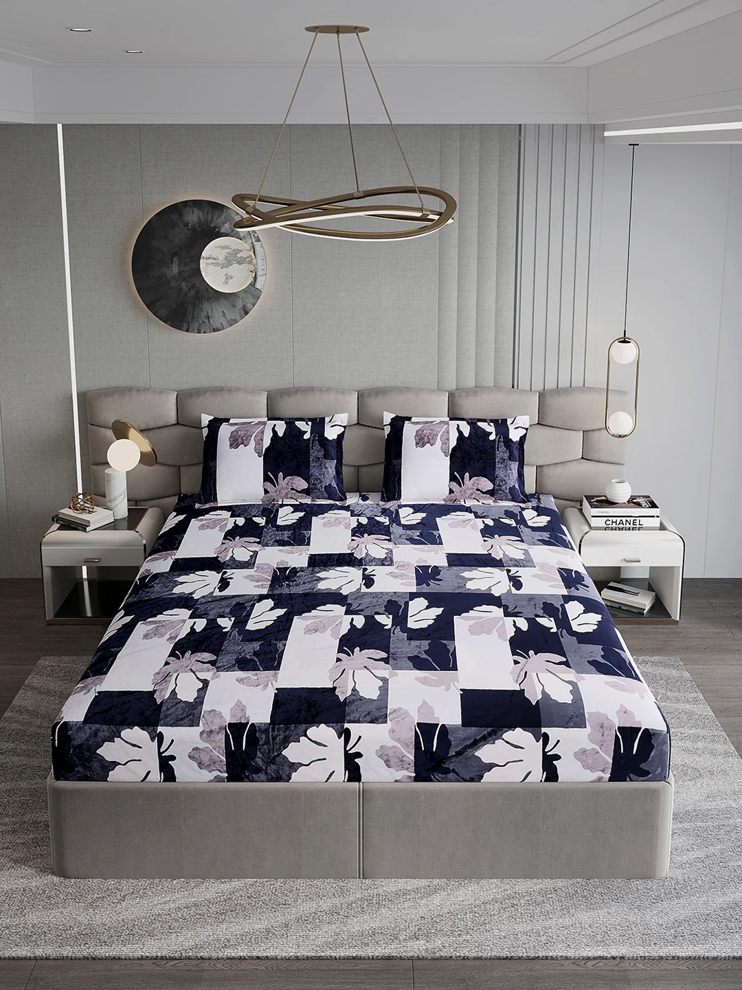 495 GSM 100% Polyester King Bed 1 Bedsheet with 2 Pillow Cover (Gold Mine) - Image 3