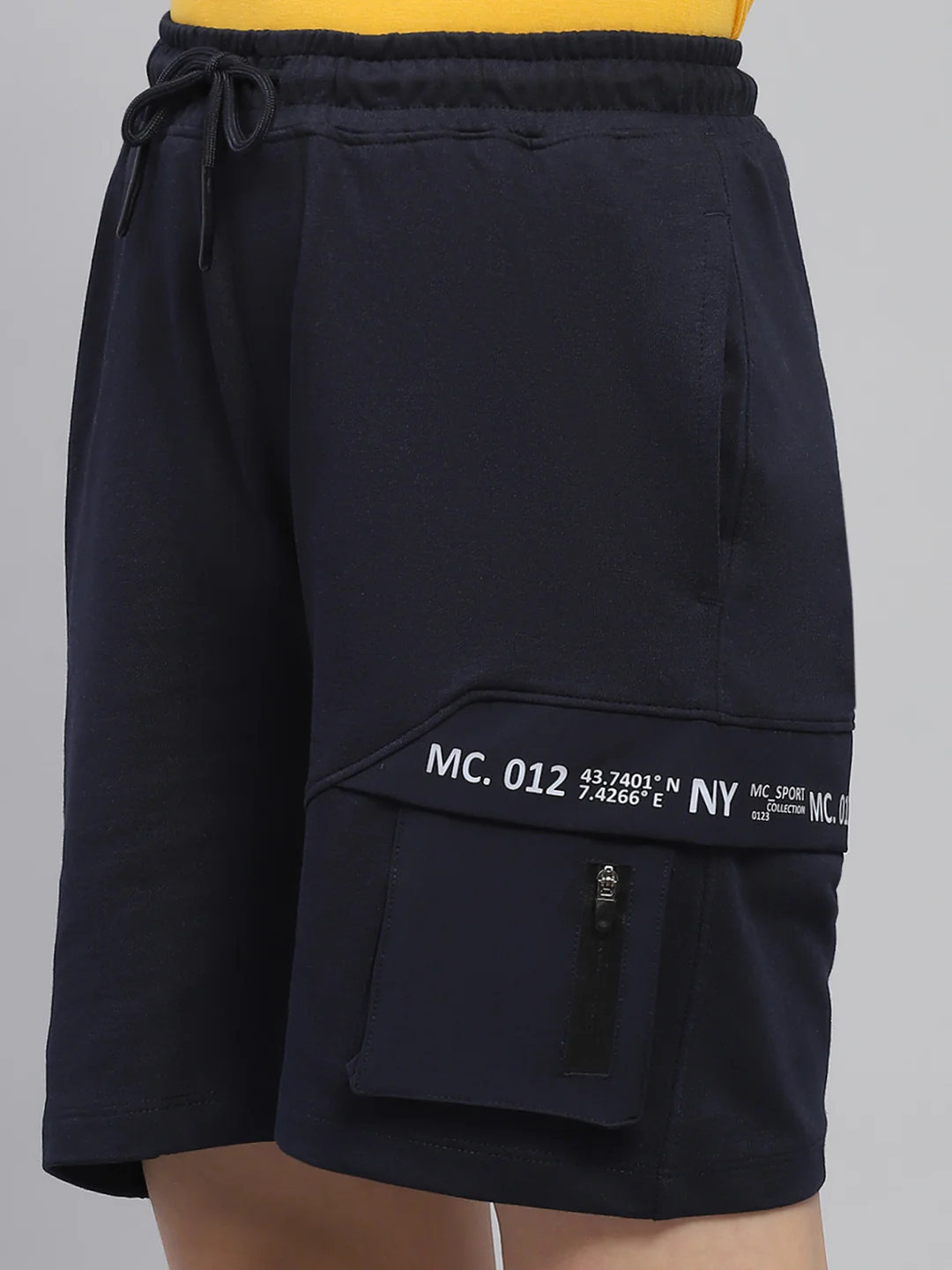 Boys Navy Blue Printed Bermuda - Image 6