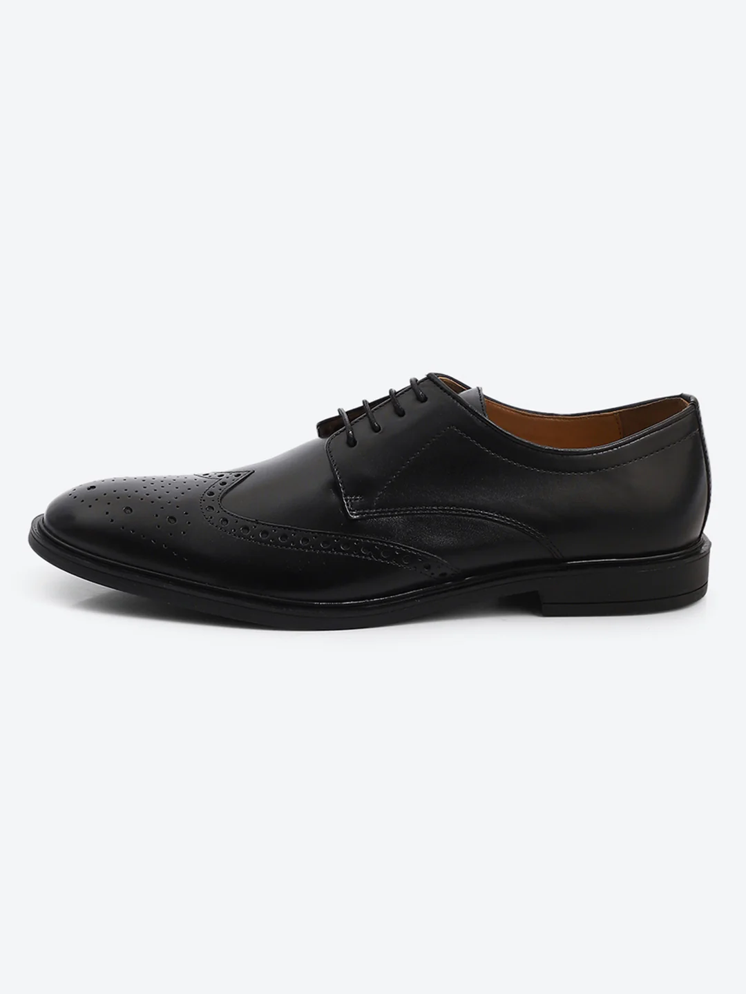 Monte Carlo Black Formal Brogue Lace Up Shoes for Men - Image 4