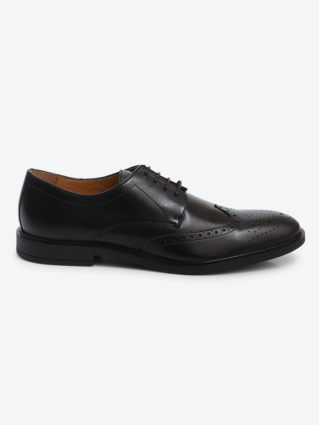 Monte Carlo Black Formal Brogue Lace Up Shoes for Men - Image 5
