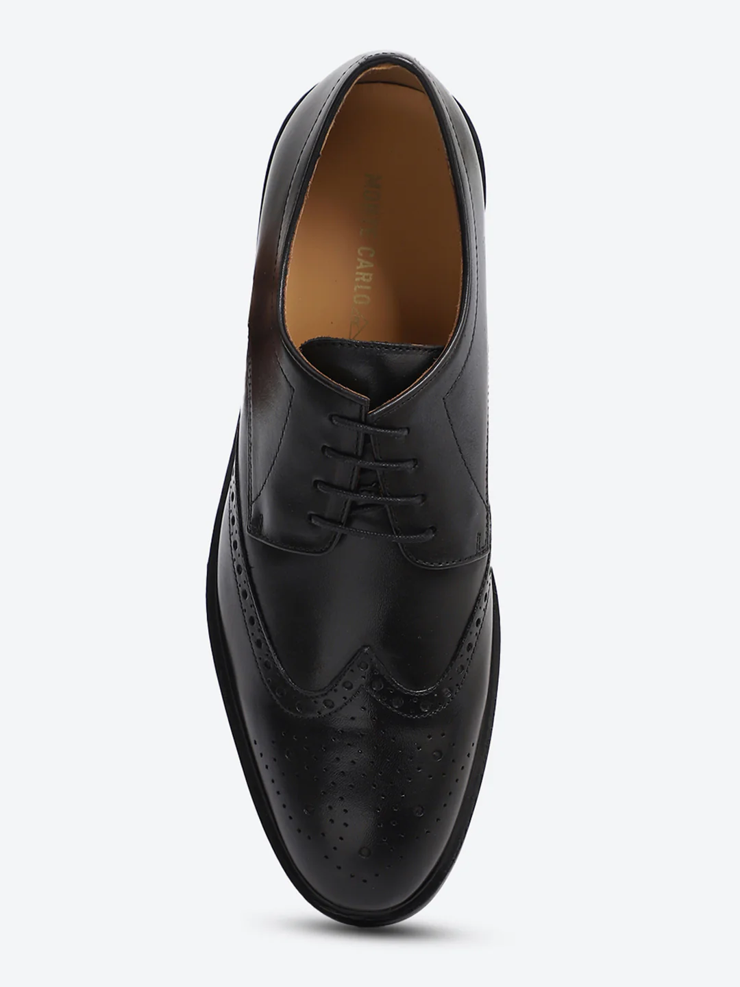 Monte Carlo Black Formal Brogue Lace Up Shoes for Men - Image 7