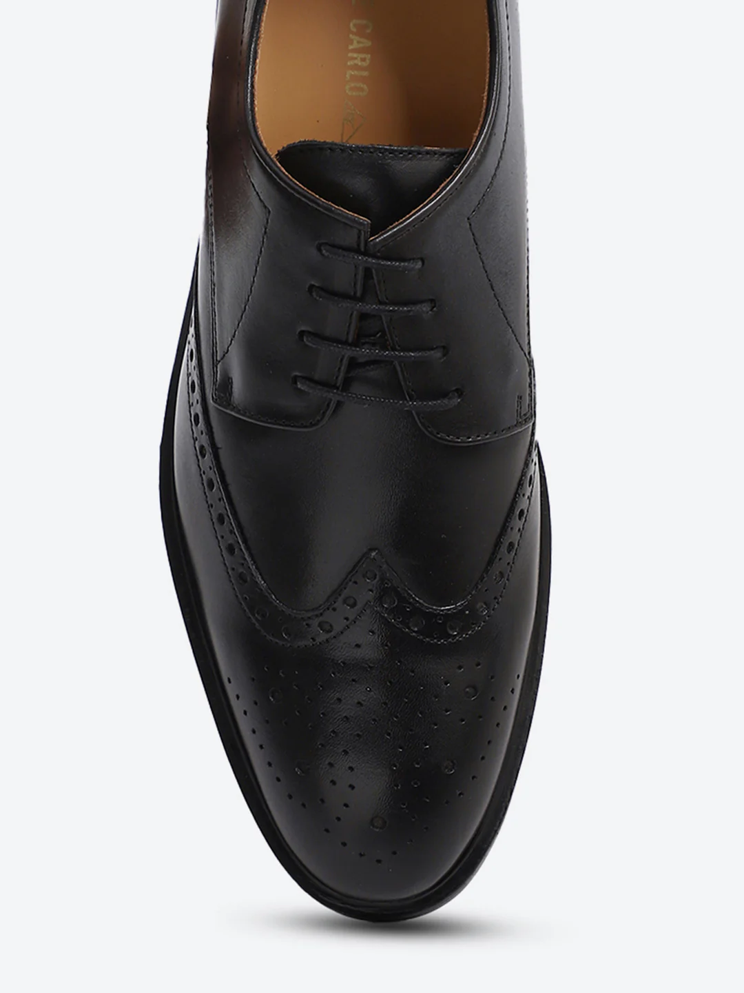 Monte Carlo Black Formal Brogue Lace Up Shoes for Men - Image 8