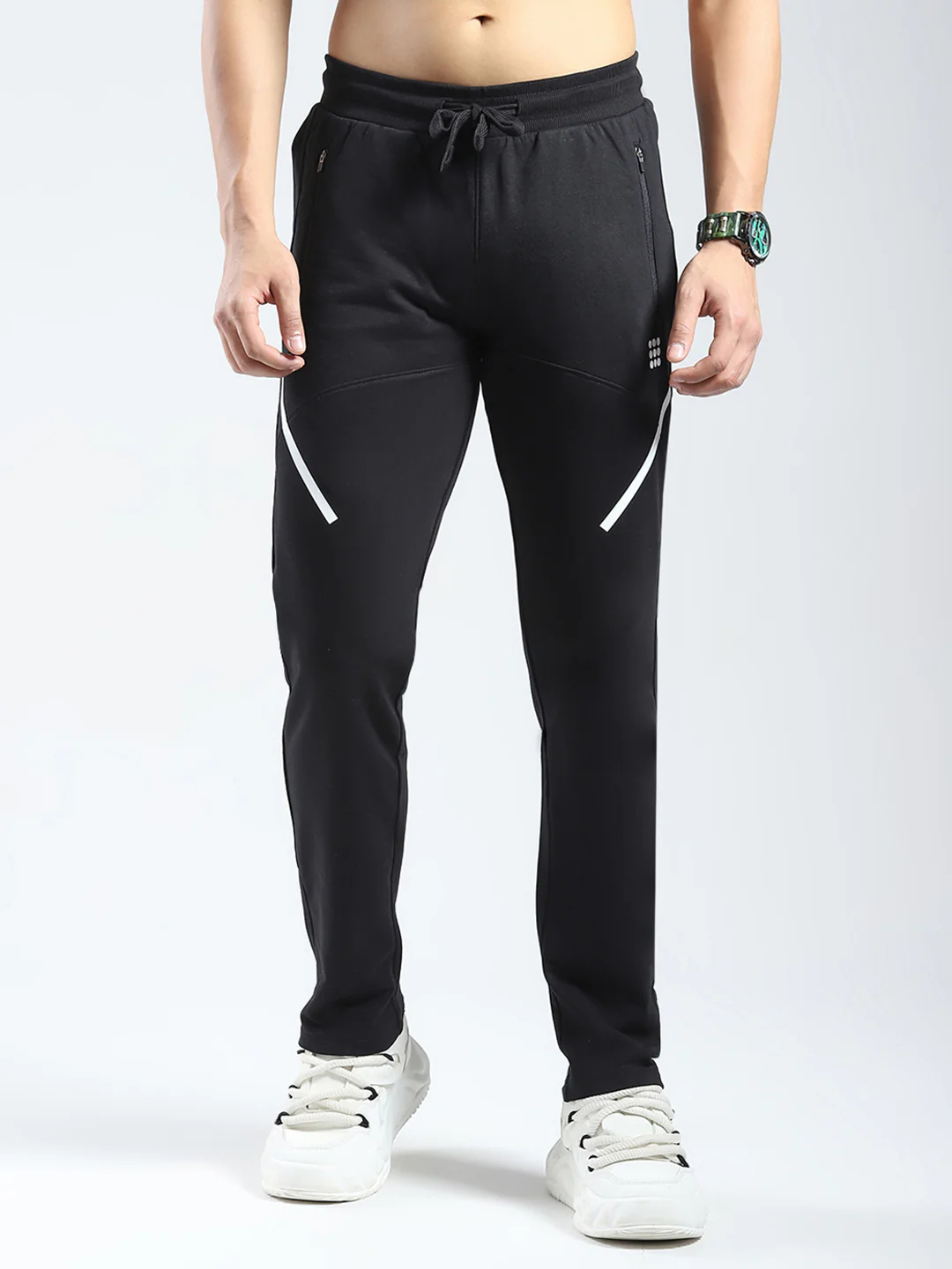 Rock.it Men Black Solid Regular Fit Lower