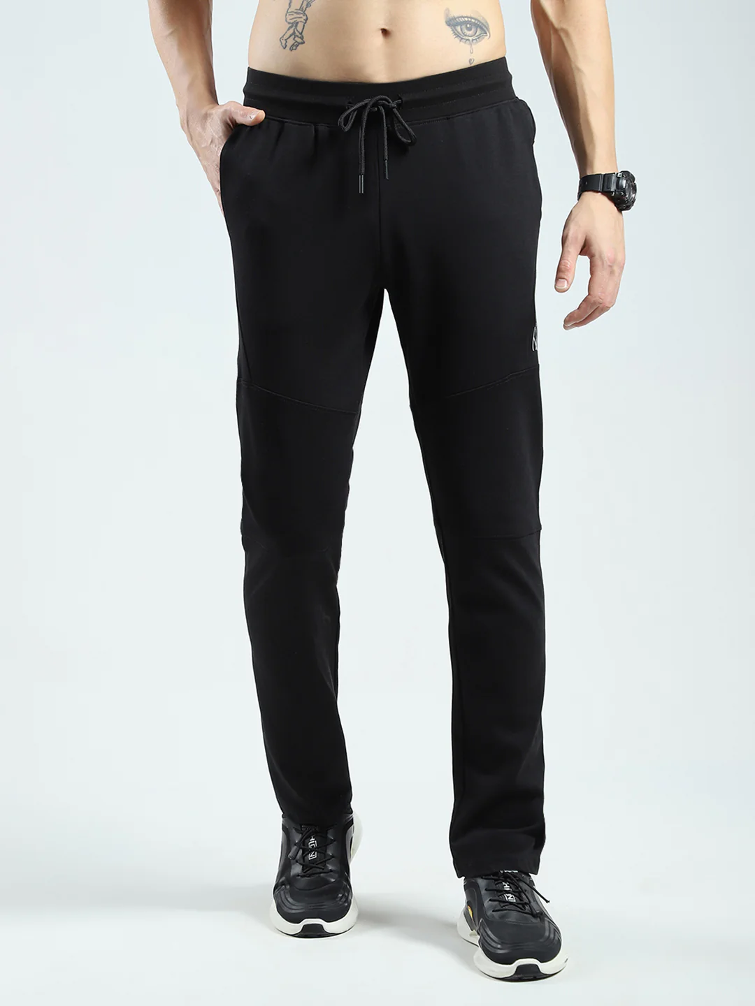 Rock.it Men Black Solid Regular Fit Lower