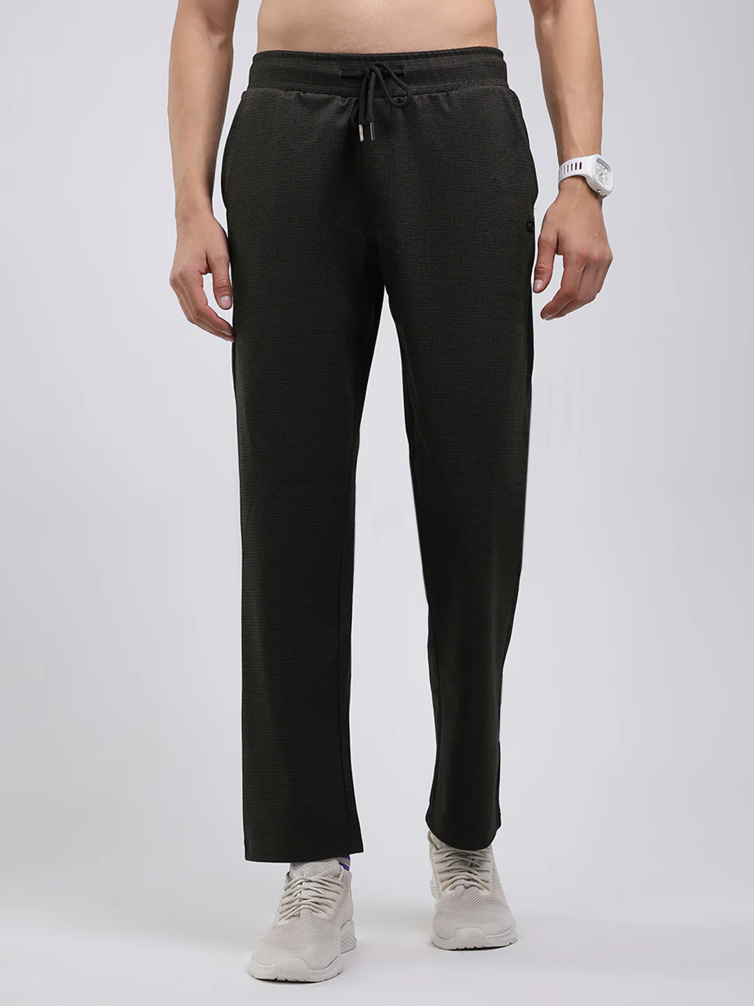 Men Brown Solid Regular Fit Winter Lower