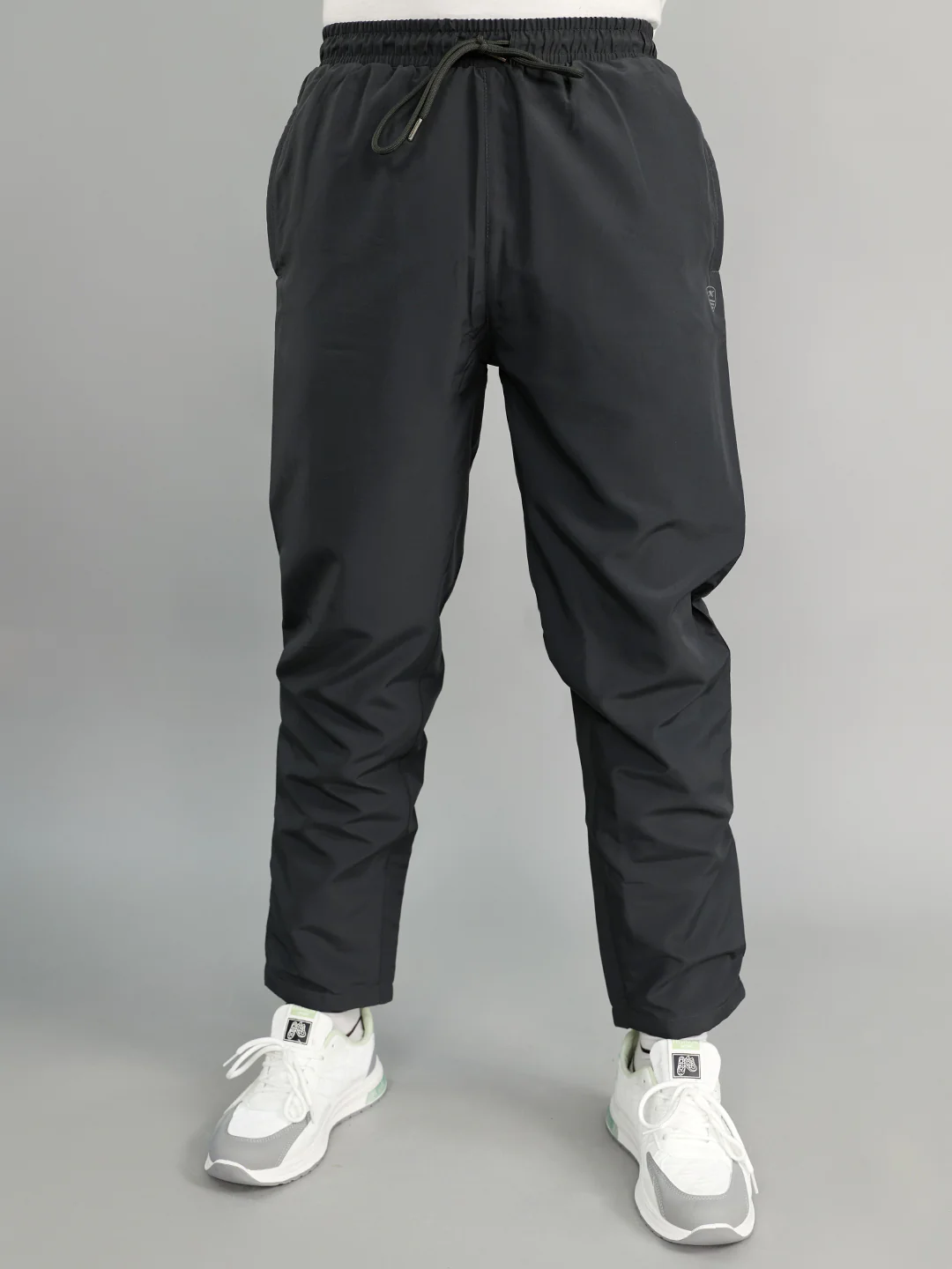 Men Grey Solid Regular Fit Lower
