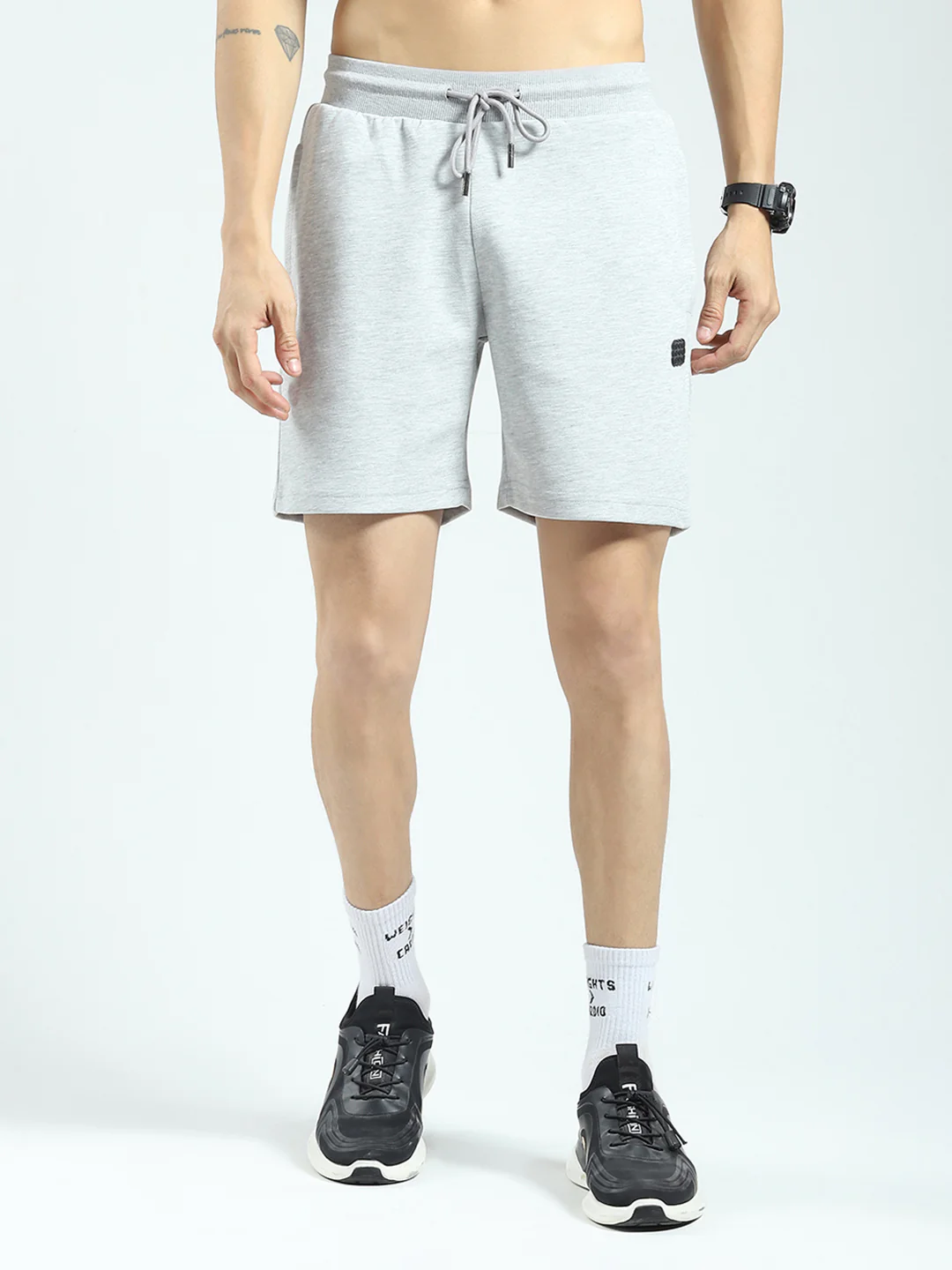 Rock.it Men Grey Solid Regular Fit Shorts