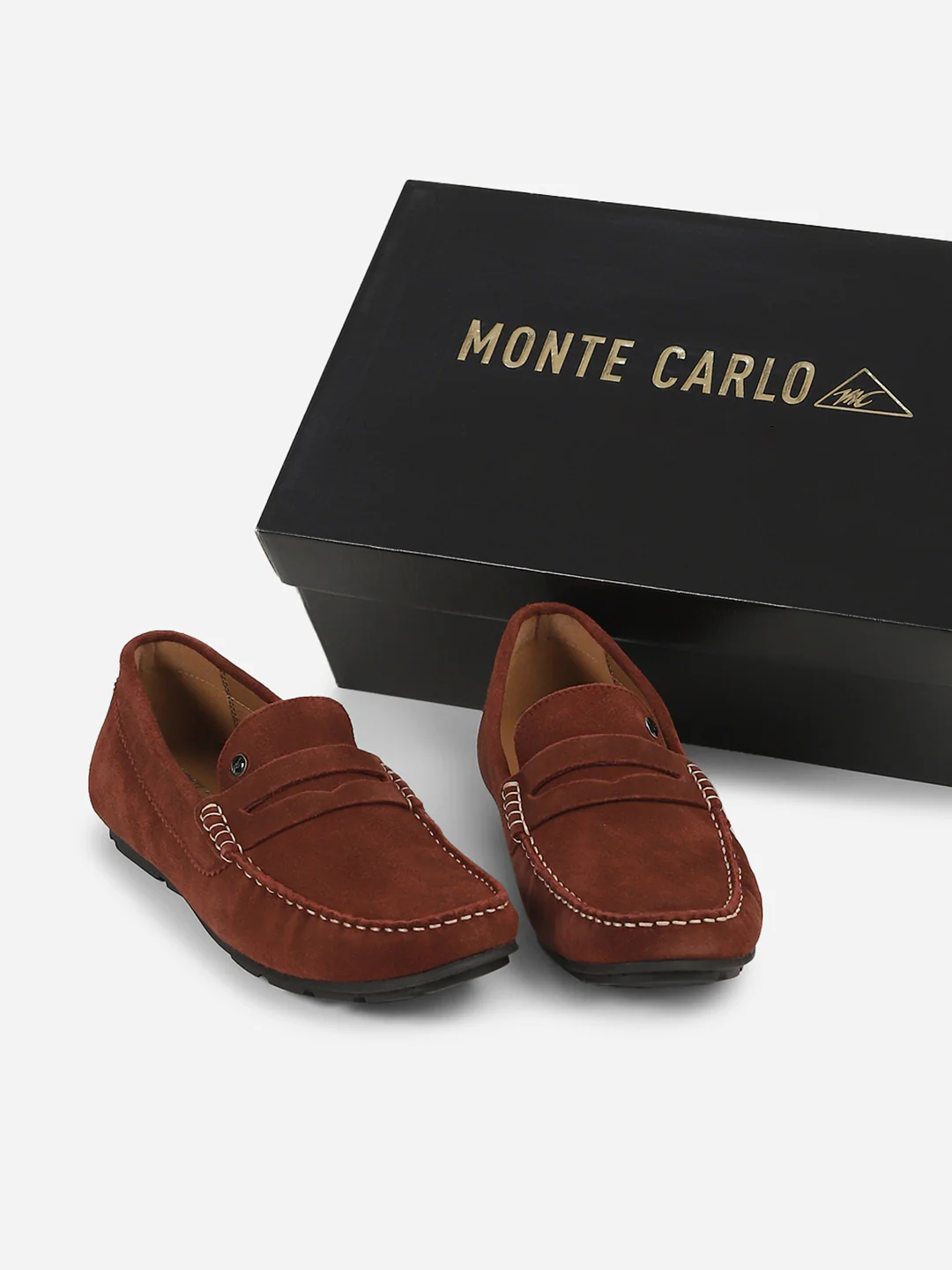 Men Maroon Slip-On Genuine Leather Loafer - Image 4