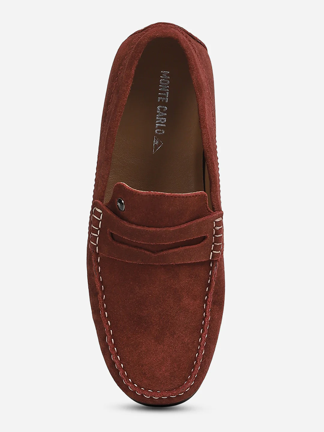 Men Maroon Slip-On Genuine Leather Loafer - Image 8