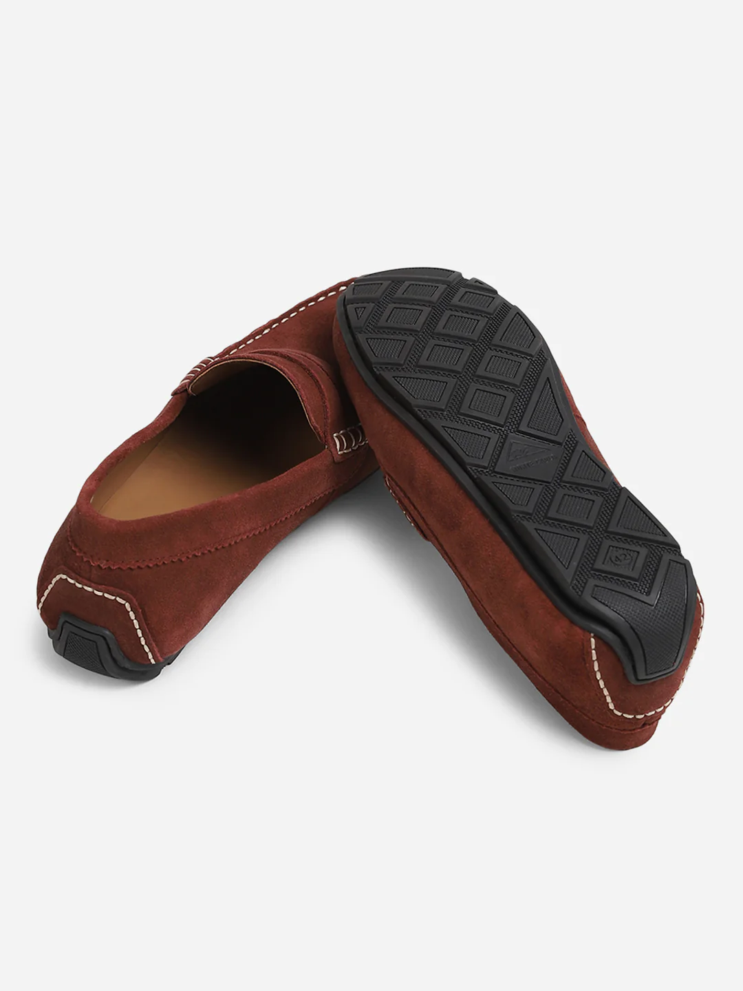 Men Maroon Slip-On Genuine Leather Loafer - Image 9