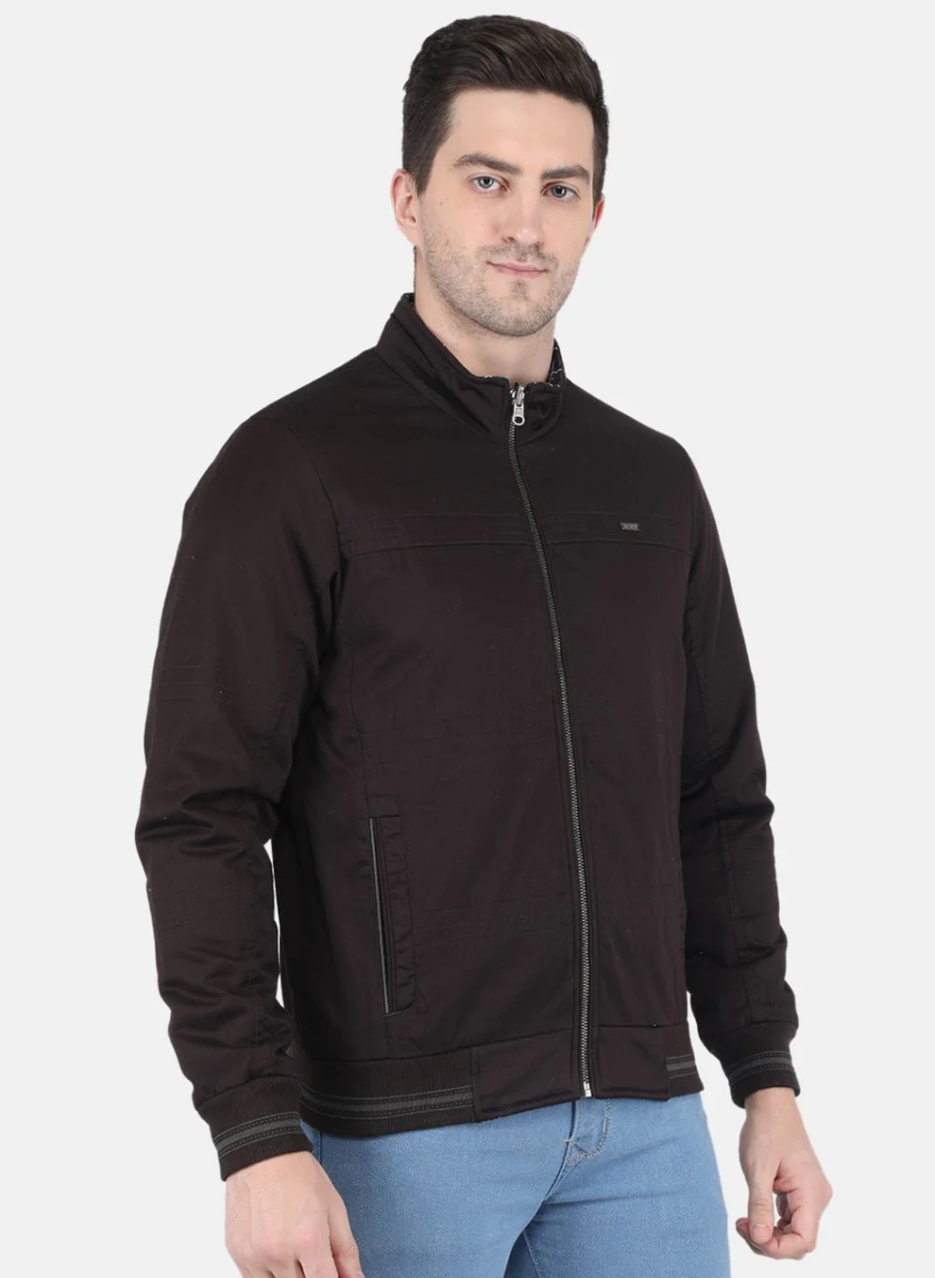 Men Brown Reversible Printed Jacket - Image 6