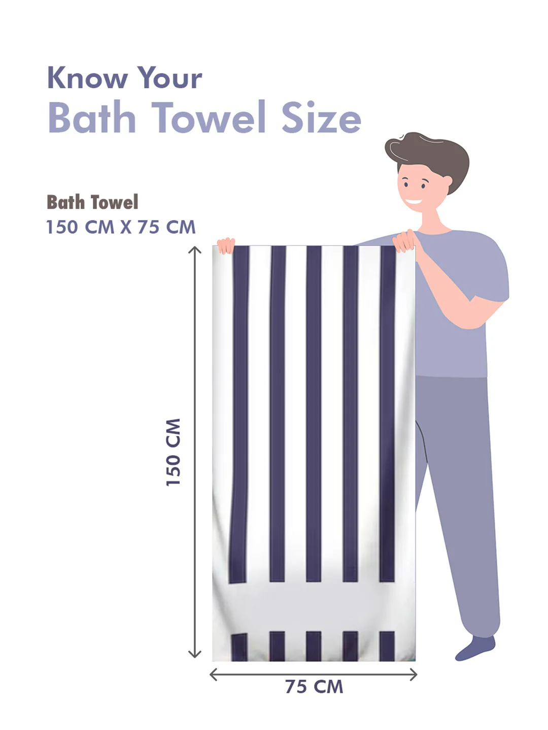Brown & Beige Cotton 525 GSM Bath Towel (Pack of 2) - Image 9