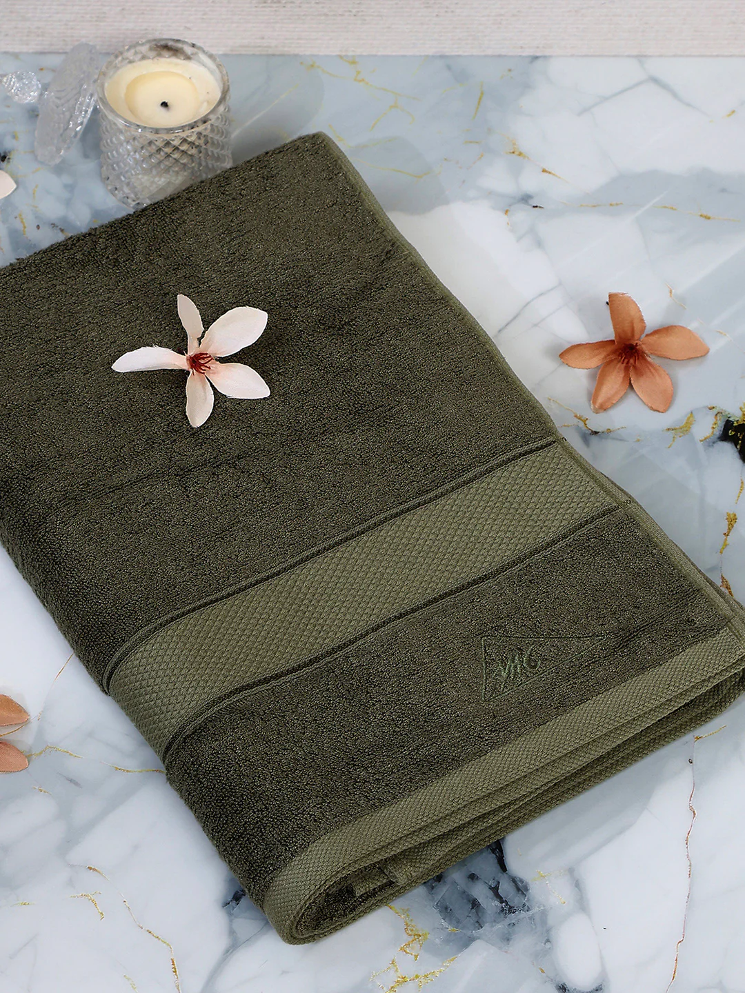 Olive Bamboo Solid 600 GSM Bath Towel (Bamboo)