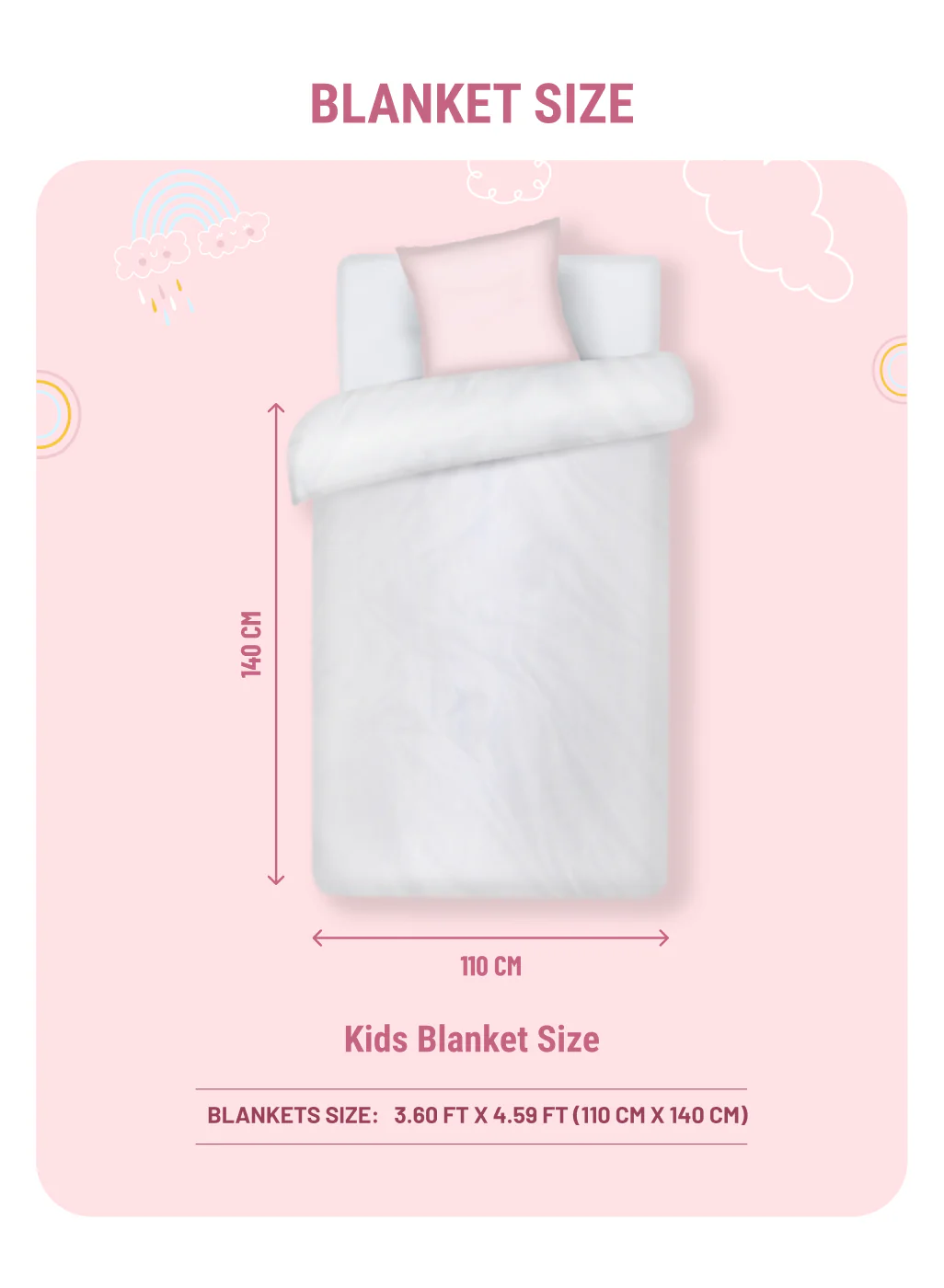 Printed Baby Blanket For Winter 1 Ply, 625 GSM, Weight 0.55 kg (Toddler) - Image 9
