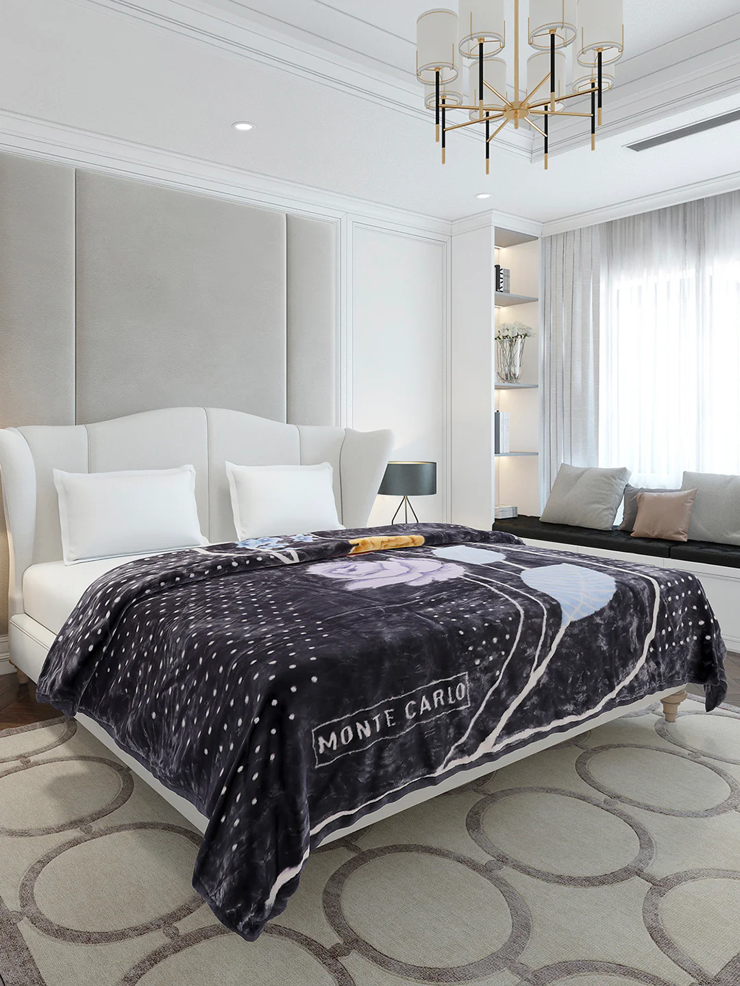 Printed Double Bed 2 Ply, 852 GSM Blanket for Heavy Winter - (Marshal) - Image 4