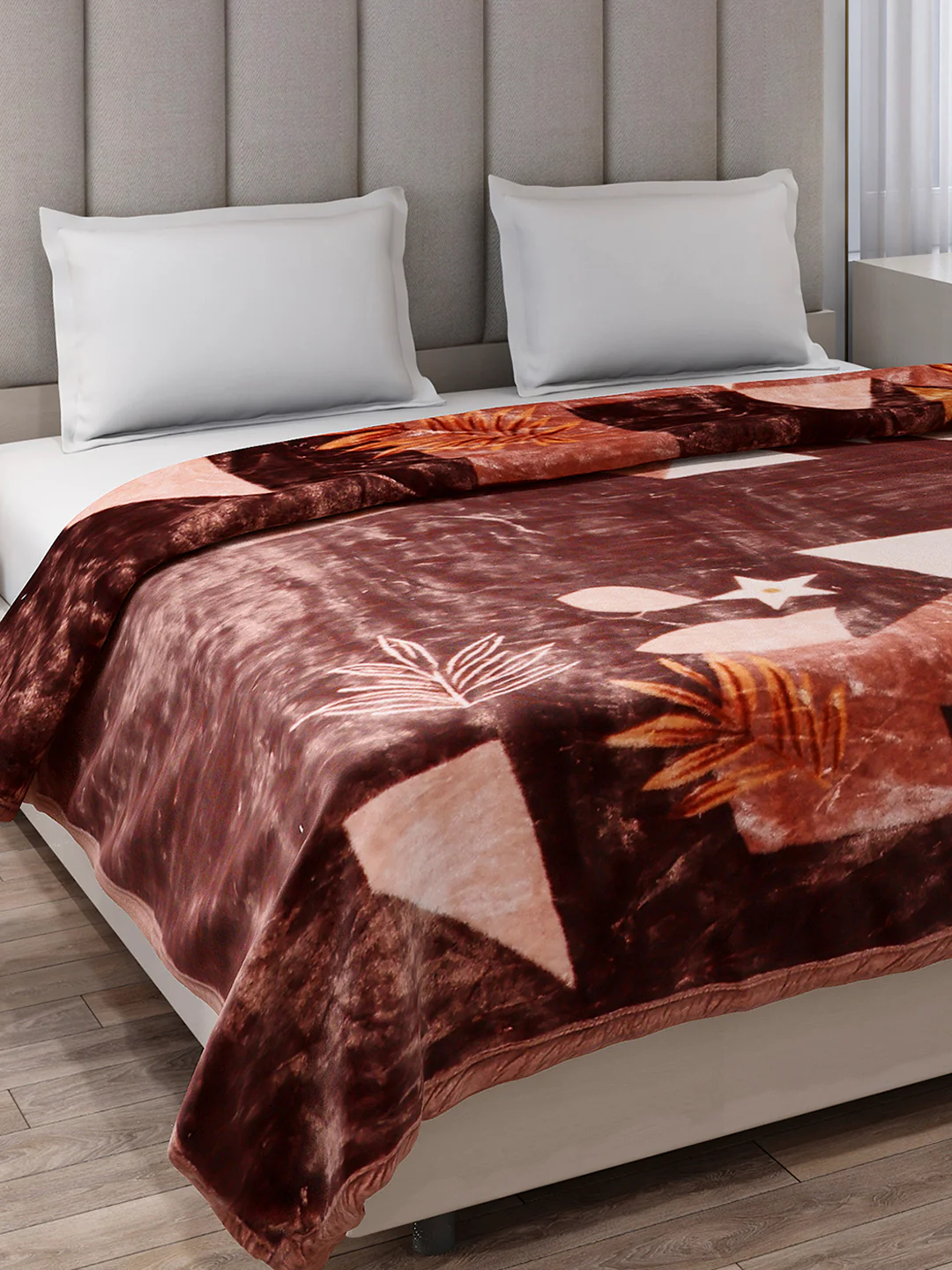 Printed Double Bed 2 Ply, 871 GSM Blanket for Heavy Winter - (Moon Valley Box)