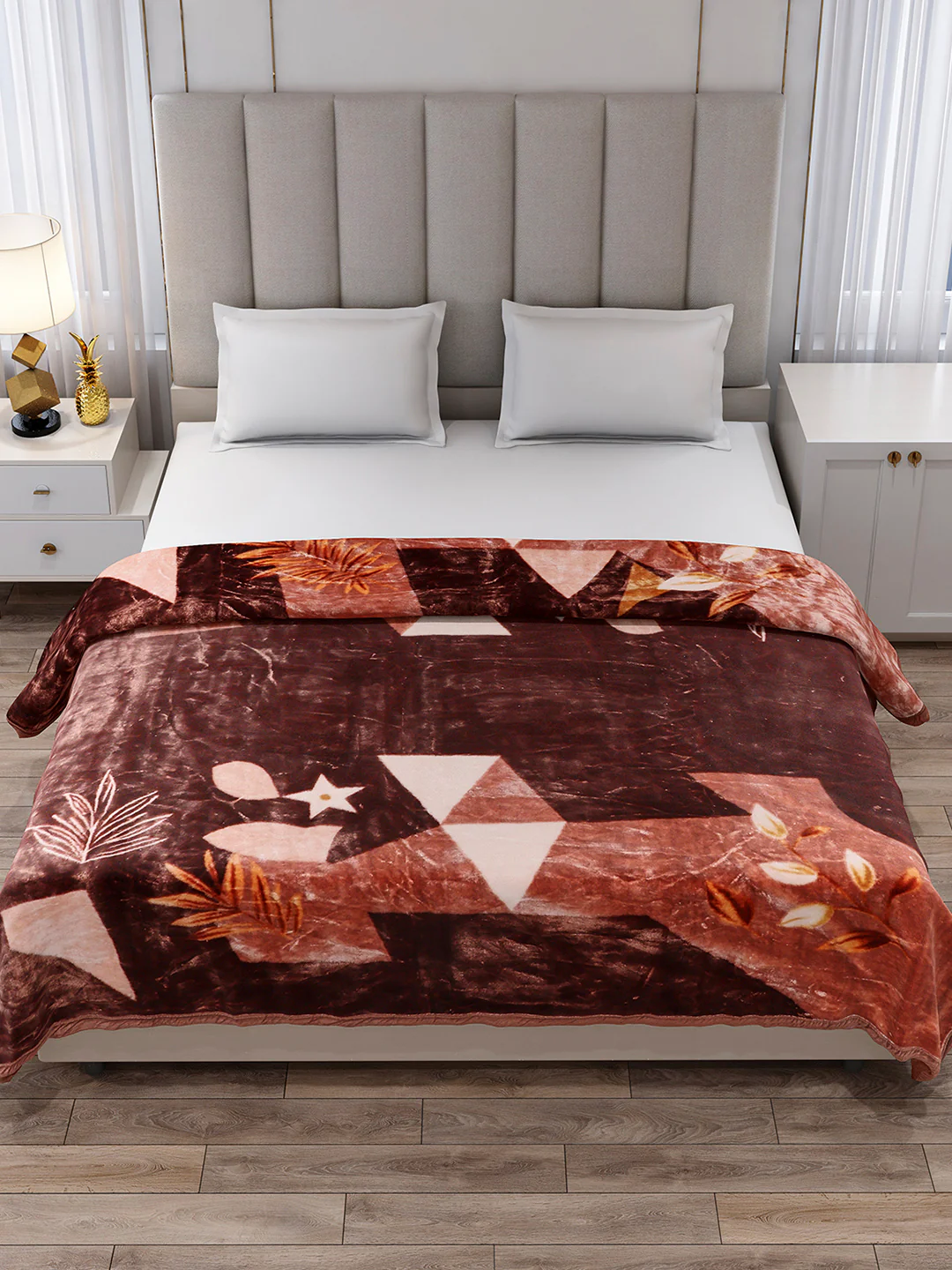 Printed Double Bed 2 Ply, 871 GSM Blanket for Heavy Winter - (Moon Valley Box) - Image 3