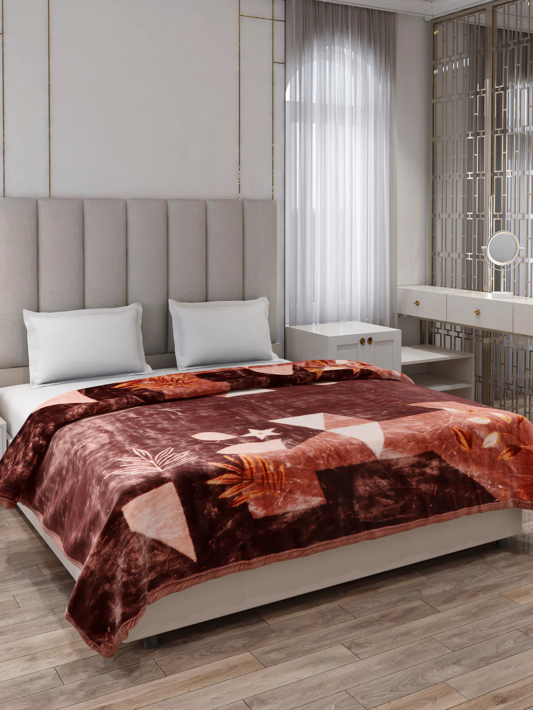Printed Double Bed 2 Ply, 871 GSM Blanket for Heavy Winter - (Moon Valley Box) - Image 4