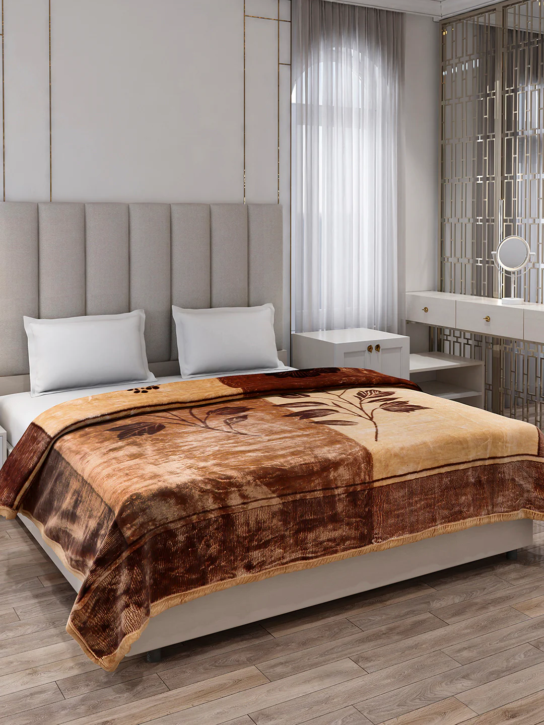 Printed Double Bed 2 Ply, 871 GSM Blanket for Heavy Winter - (Moon Valley Box) - Image 4
