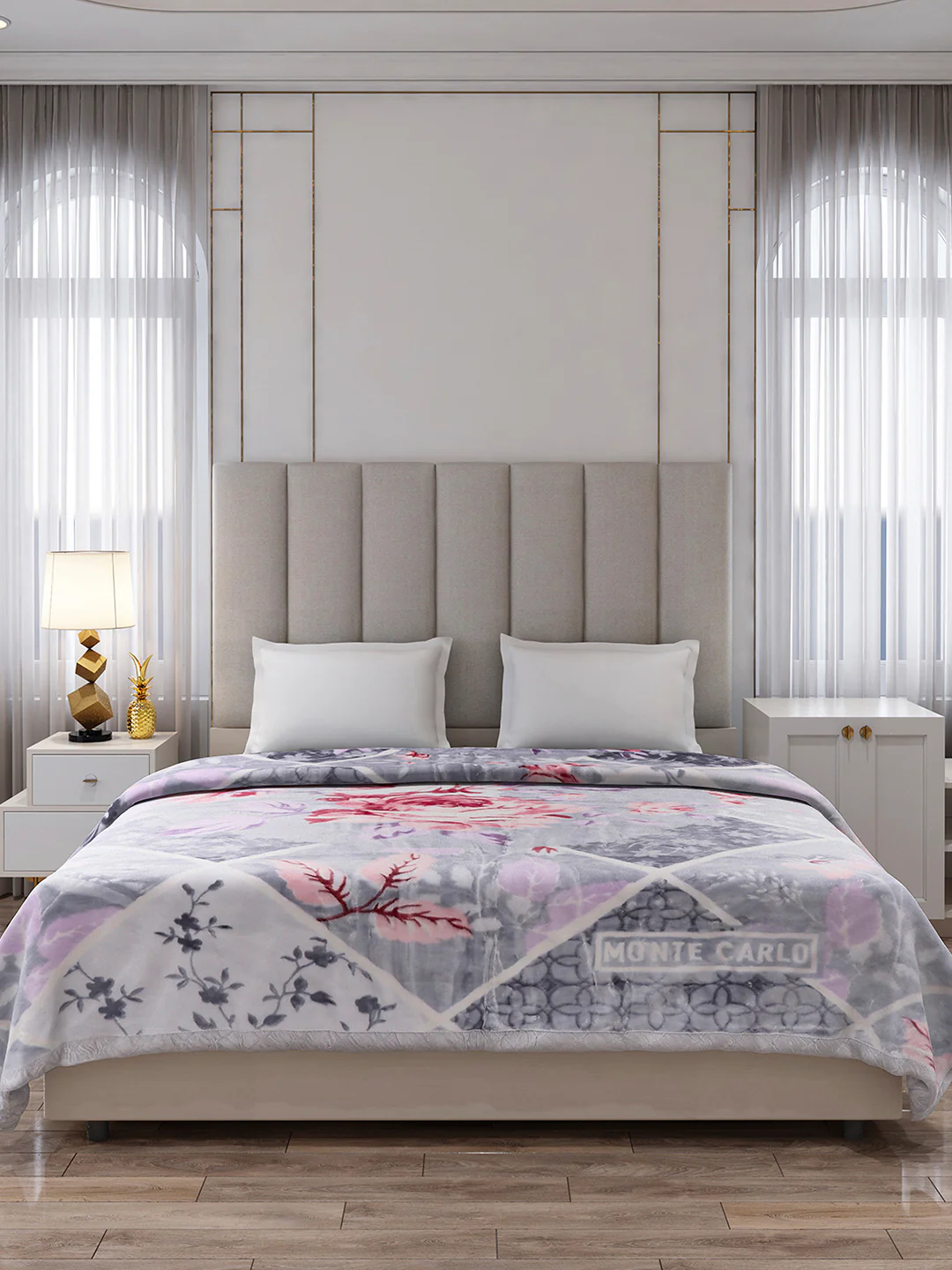 Printed Double Bed 2 Ply, 871 GSM Blanket for Heavy Winter - (Moon Valley Plus) - Image 2