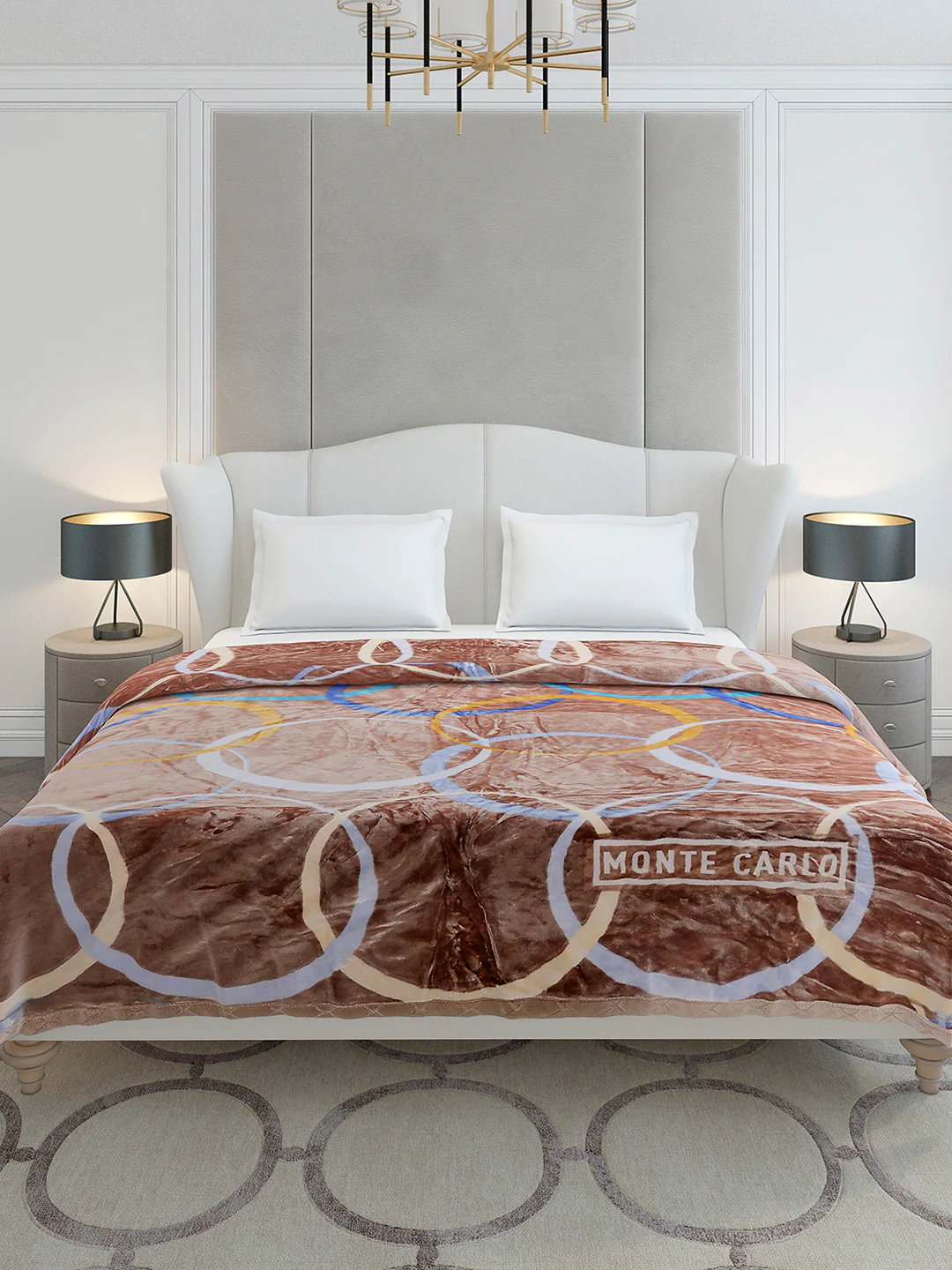 Printed Double Bed 3 Ply, 720 GSM Blanket for Heavy Winter - (Gala Glow) - Image 2