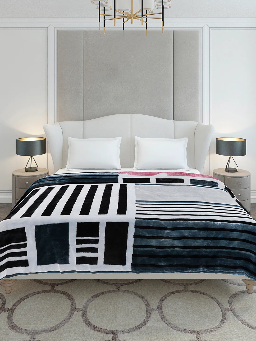 Printed Double Bed 3, 890 GSM Ply Blanket for Heavy Winter - (Gulnar) - Image 2
