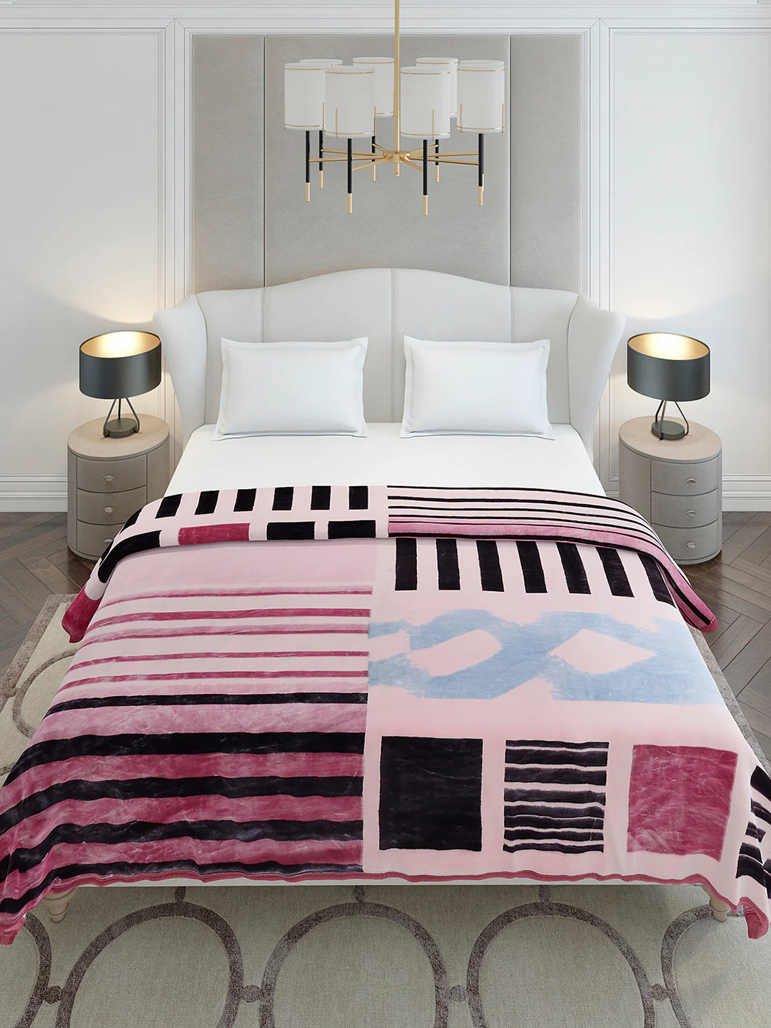 Printed Double Bed 3, 890 GSM Ply Blanket for Heavy Winter - (Gulnar) - Image 3