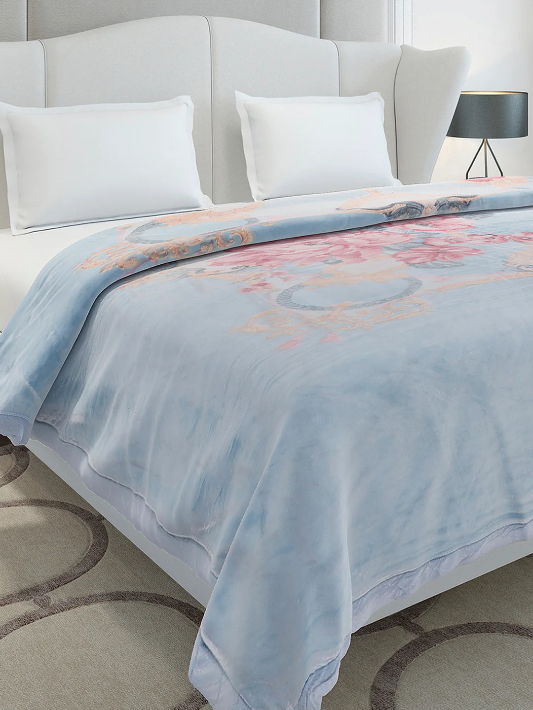 Printed Double Bed 3 Ply, 909 GSM Blanket for Heavy Winter - (Wild Side)