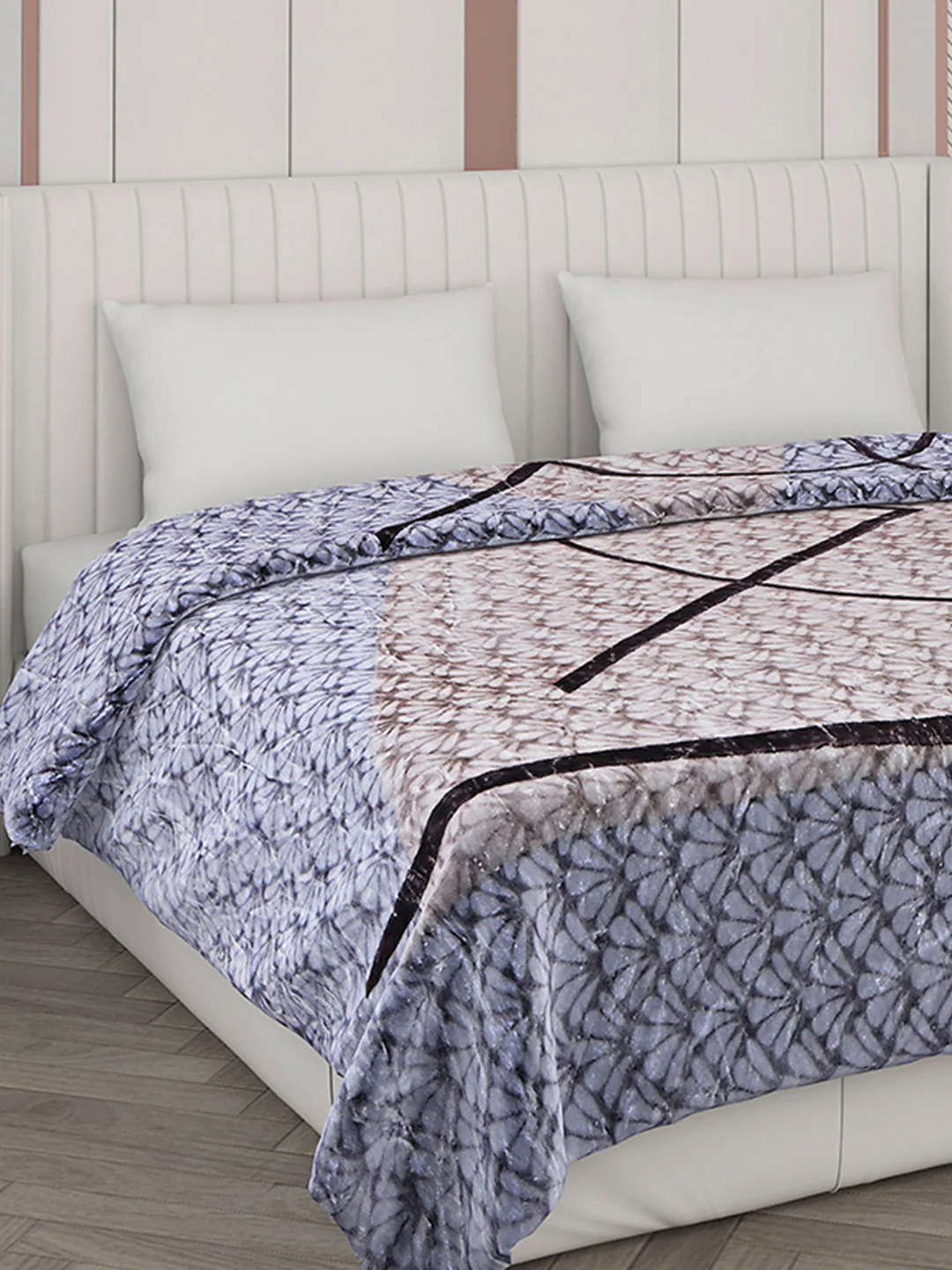 Printed Double Bed 596 GSM Blanket Samuel 2 Ply (Weight 3.15 kg)