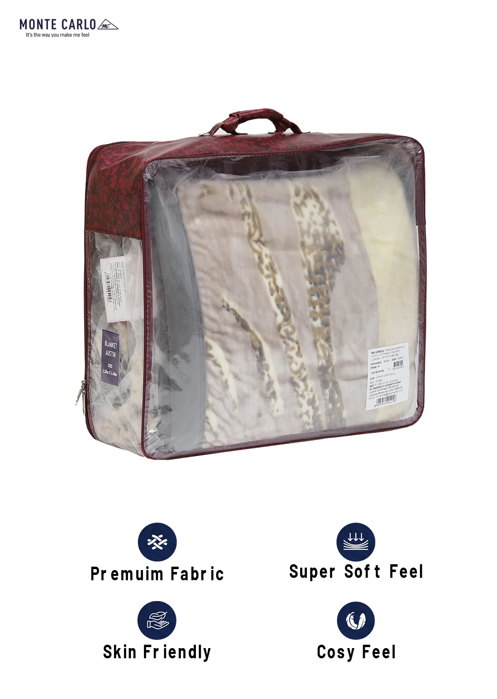 Printed Double Bed 795 GSM Blanket Austin 2 Ply (Weight 4.2 kg) - Image 8