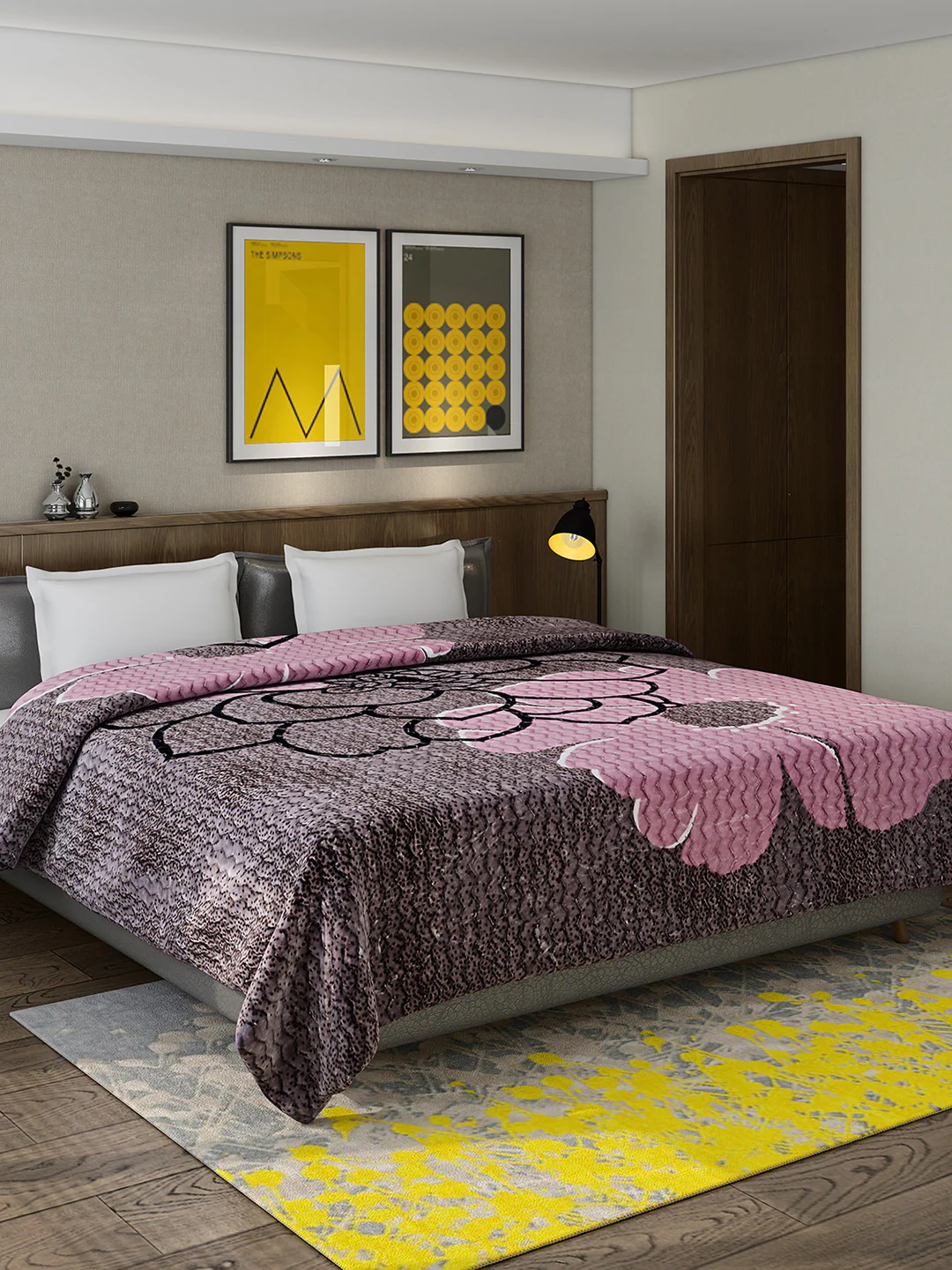 Printed Double Bed 795 GSM Blanket for Heavy Winter -2 Ply (Weight 4.2 kg)