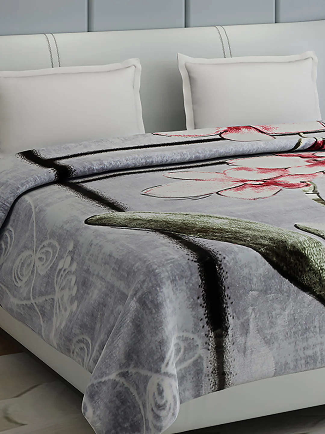 Printed Double Bed 947 GSM Blanket Hunter 2 Ply (Weight 5 kg)
