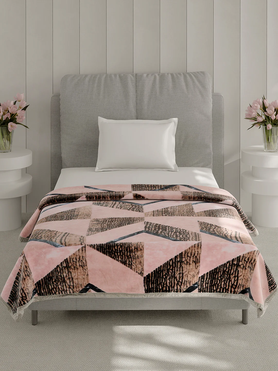 Printed Single Bed 1 Ply, 625 GSM Mink Blanket for Mild Winter - (Impact Pvc) - Image 2