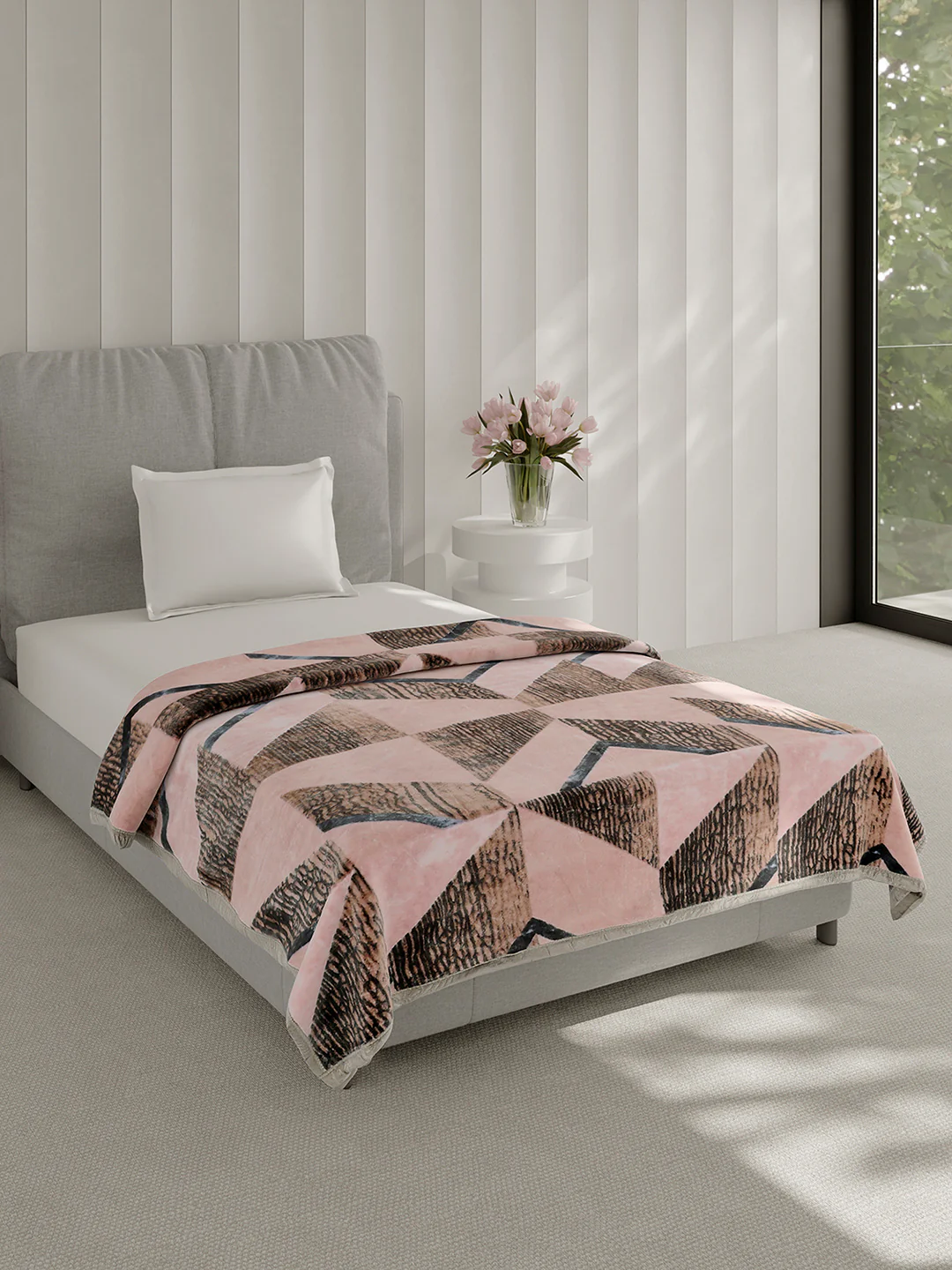 Printed Single Bed 1 Ply, 625 GSM Mink Blanket for Mild Winter - (Impact Pvc) - Image 4