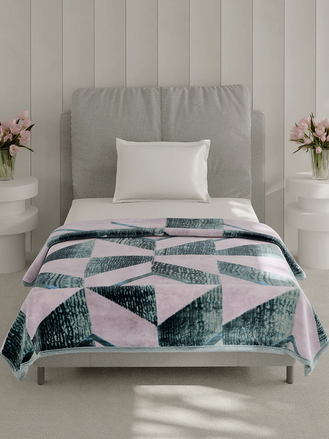 Printed Single Bed 1 Ply, 625 GSM Mink Blanket for Mild Winter - (Impact Pvc) - Image 2